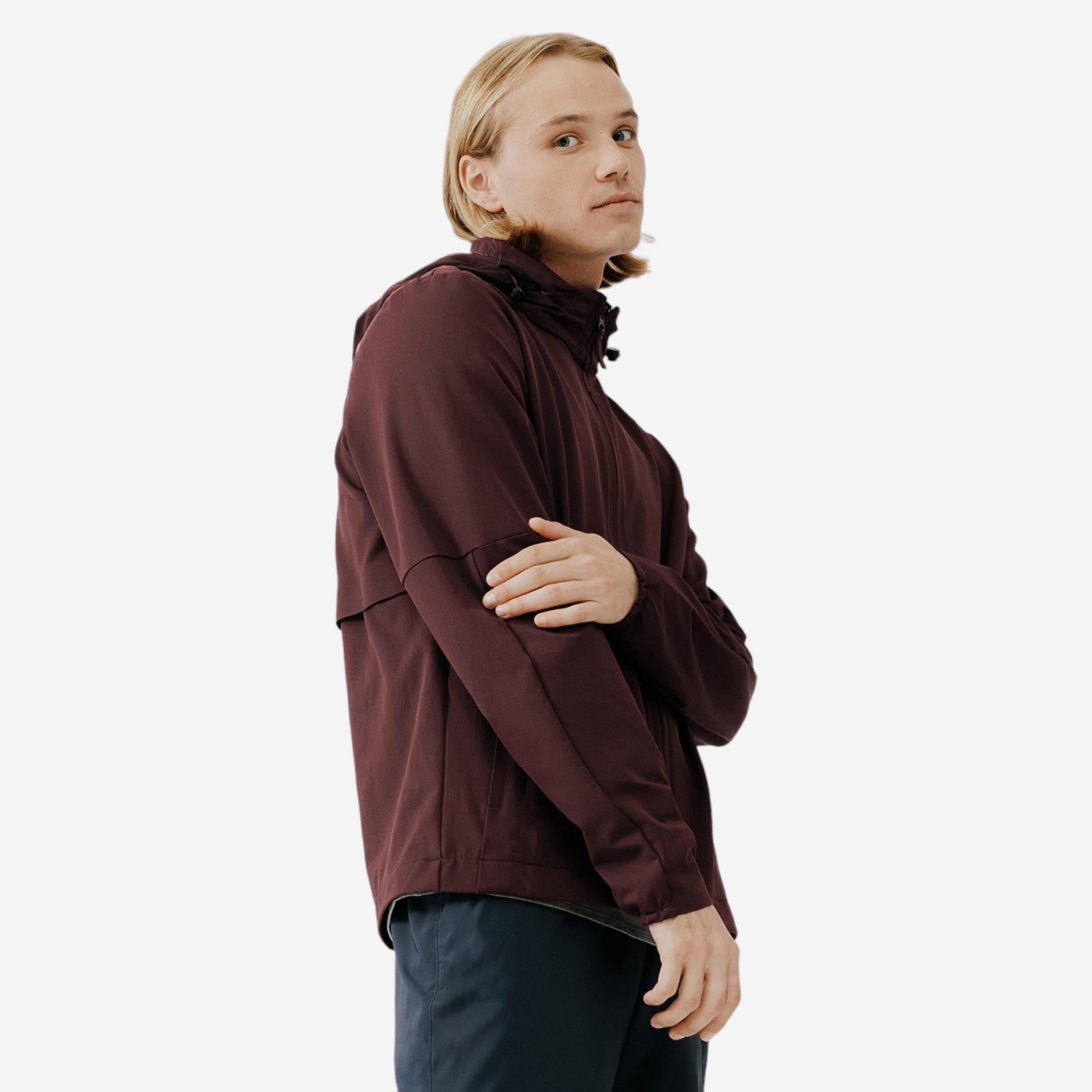 Men's windproof running jacket - Wind 500 - brown