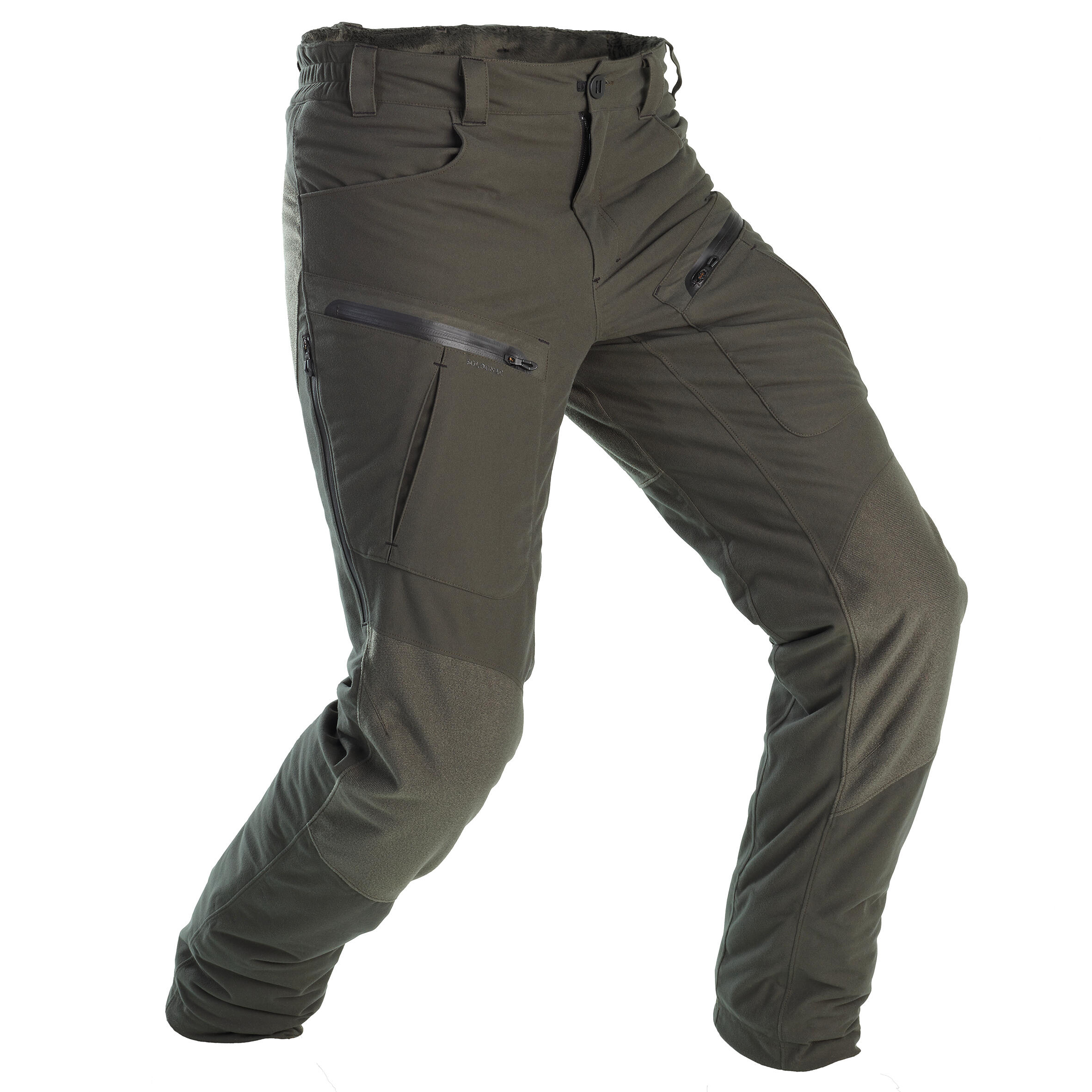 HUNTING WARM SILENT WATERPROOF TROUSERS 900 GREEN
