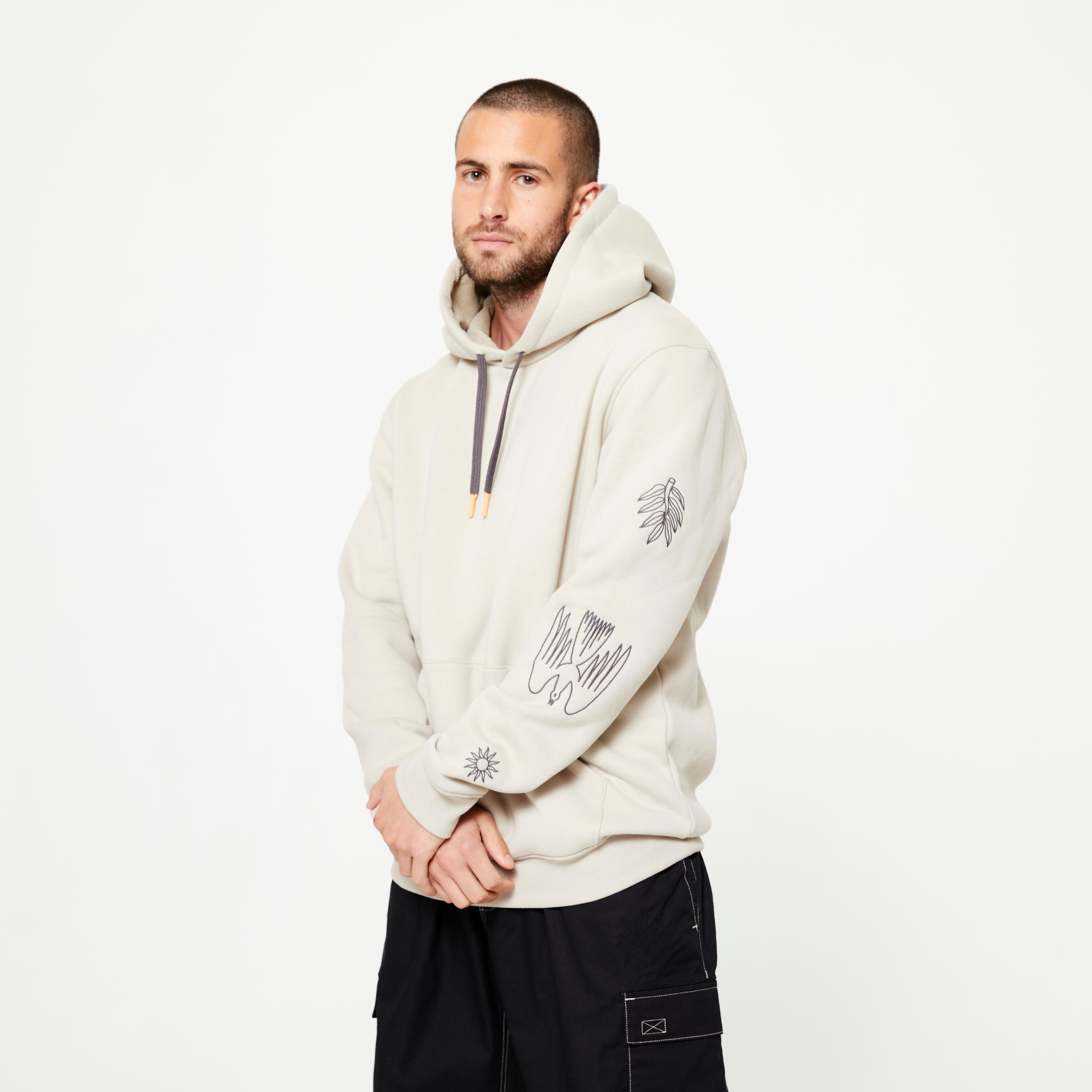 Skateboard Sweatshirt HD500 Damestoy Signature Collection - Beige