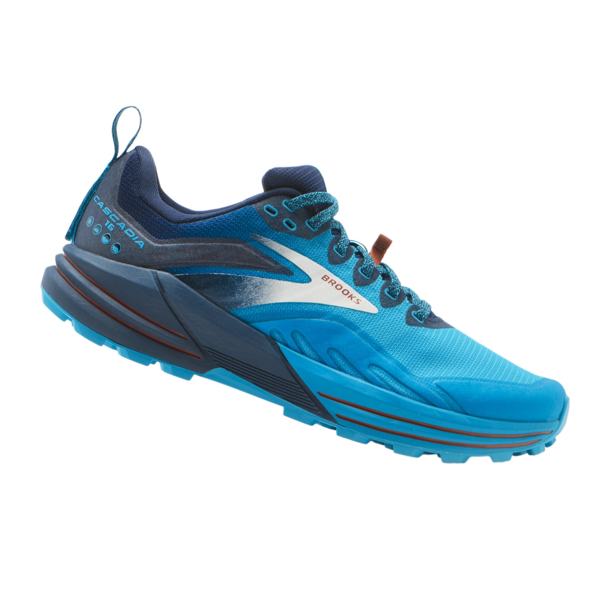MEN'S BROOKS CASCADIA 16 TRAIL RUNNING SHOES - PEACOAT