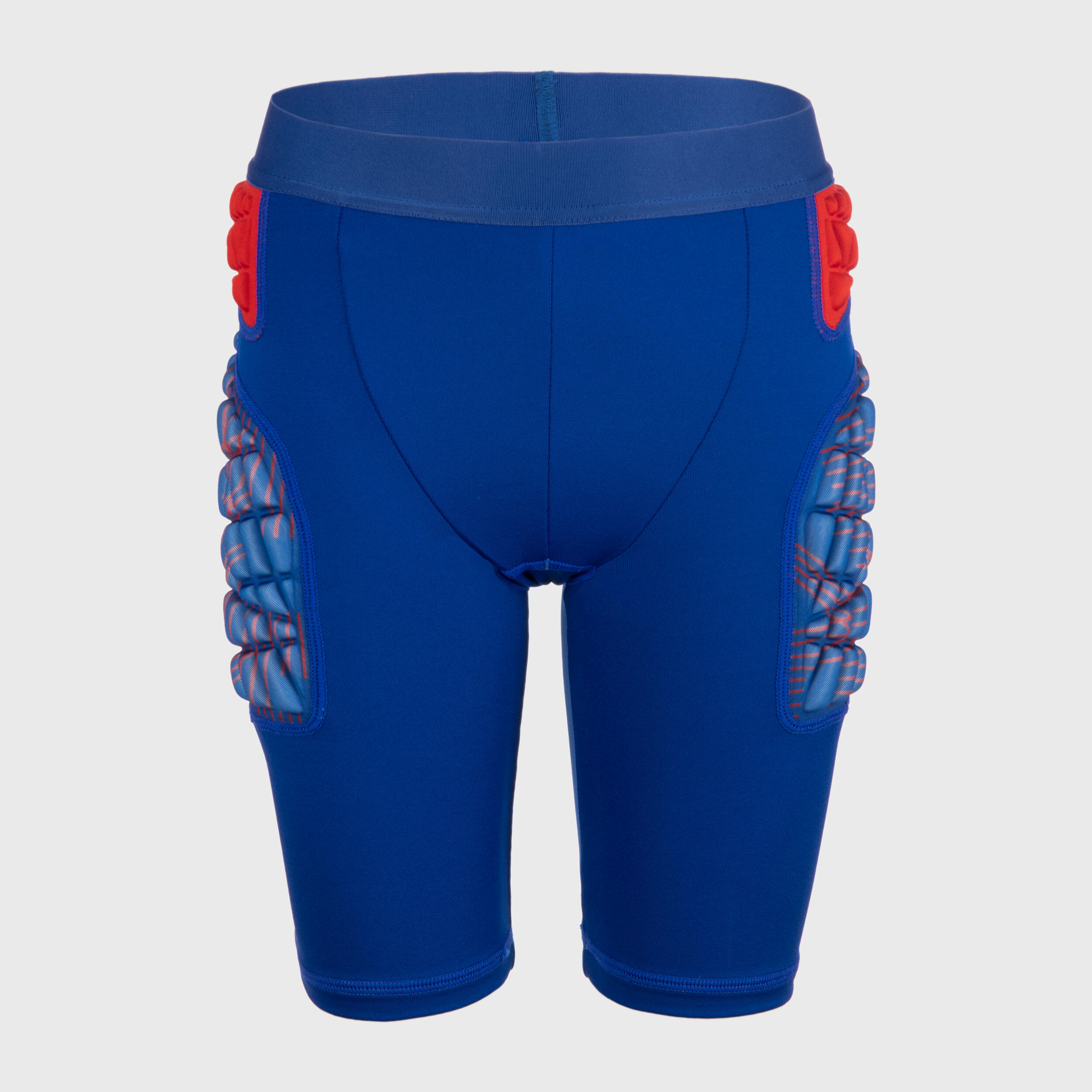 Kids' Protective Rugby Undershorts R500 - Blue/Red