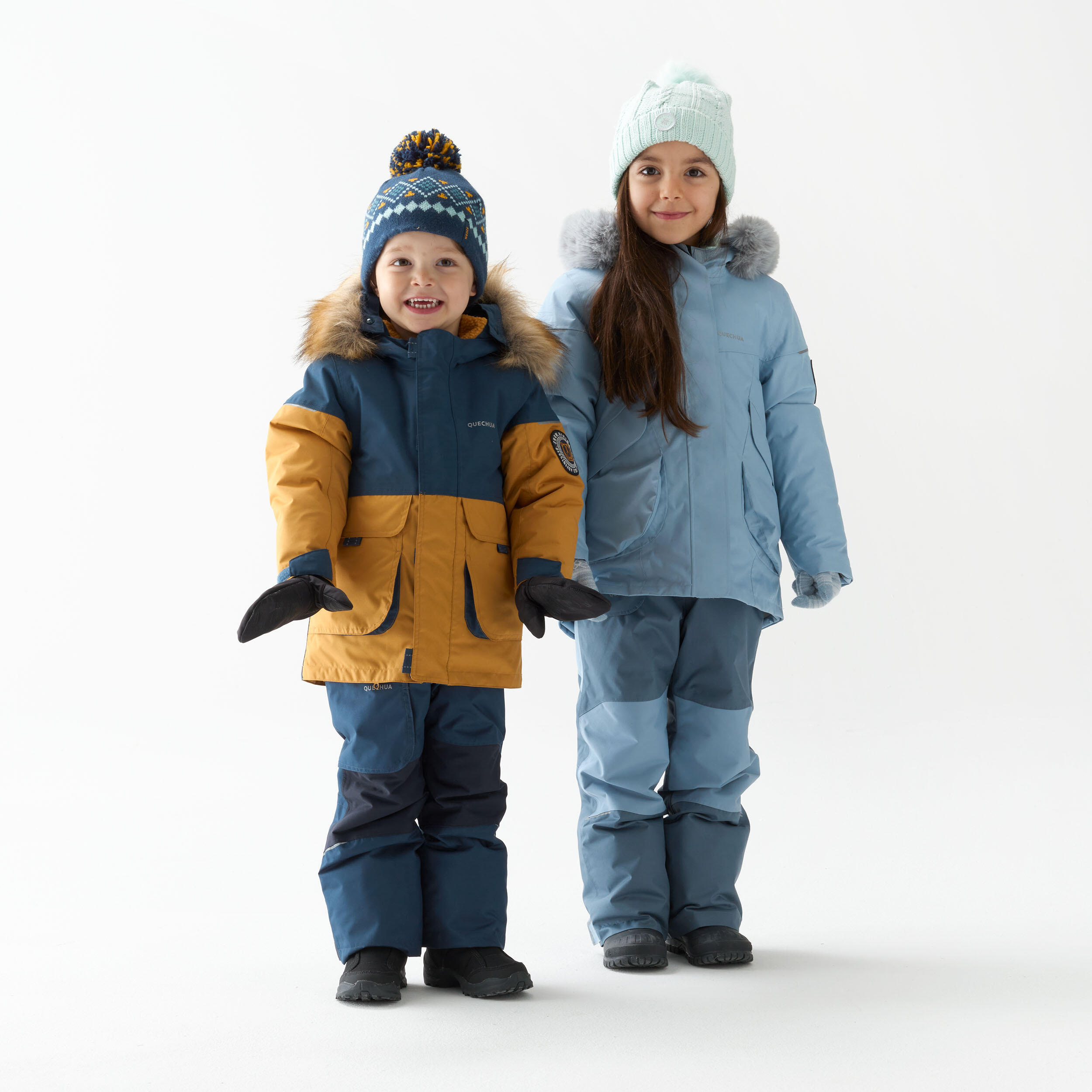 Kids’ Warm Waterproof Hiking Trousers - SH500 MOUNTAIN - Ages 2-6
