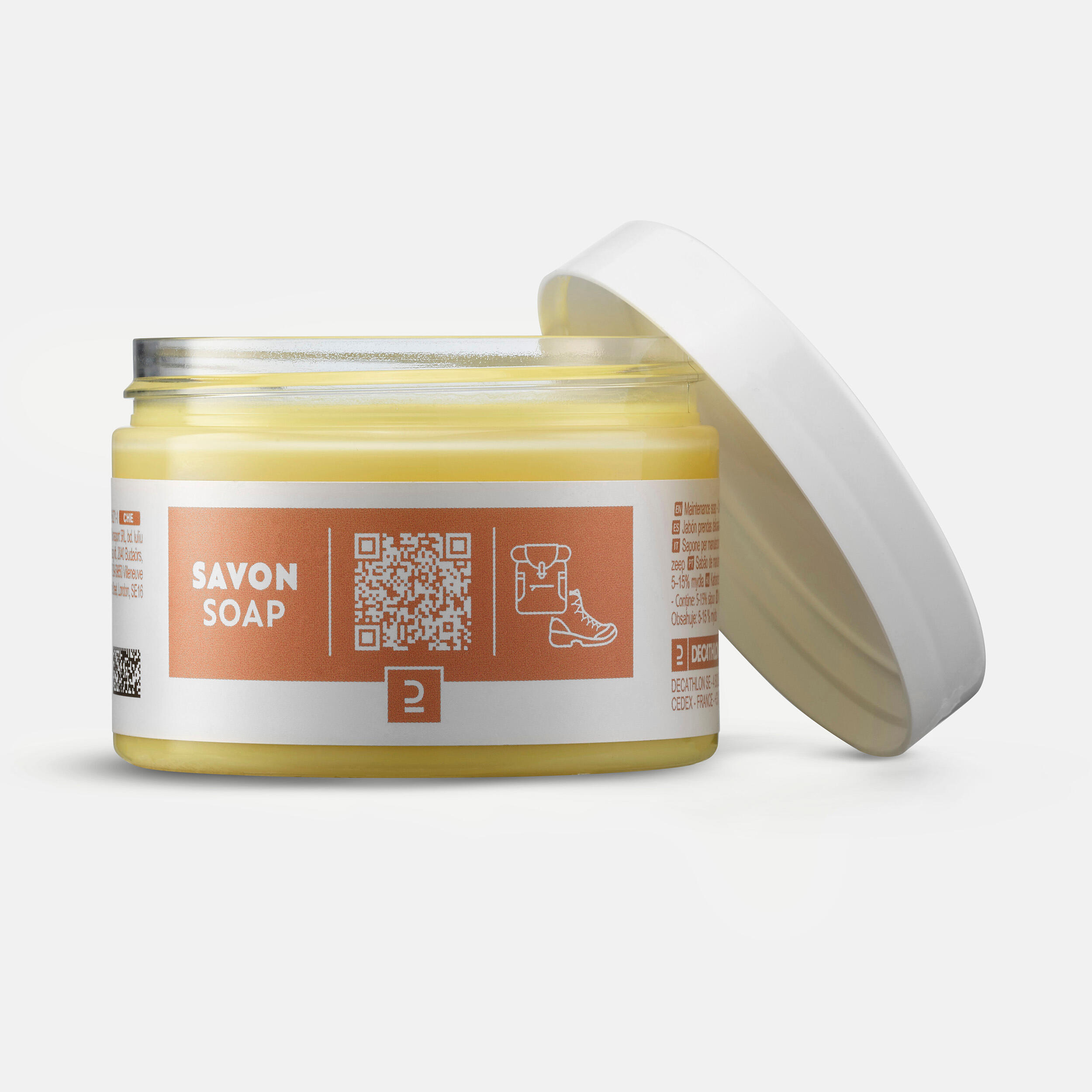 Solid glycerine soap for shoes and leather equipment - 150ml