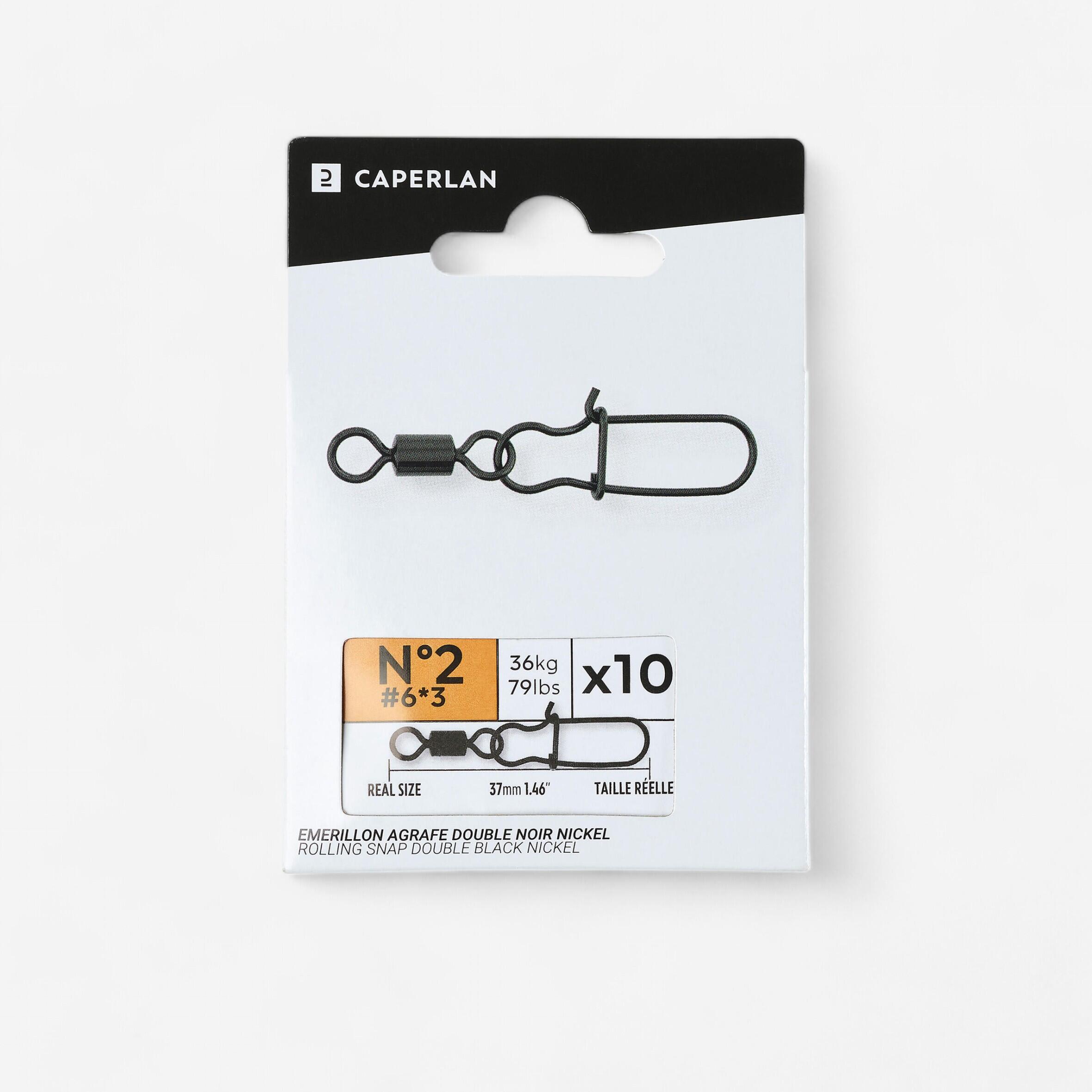 Double snap swivel black nickel