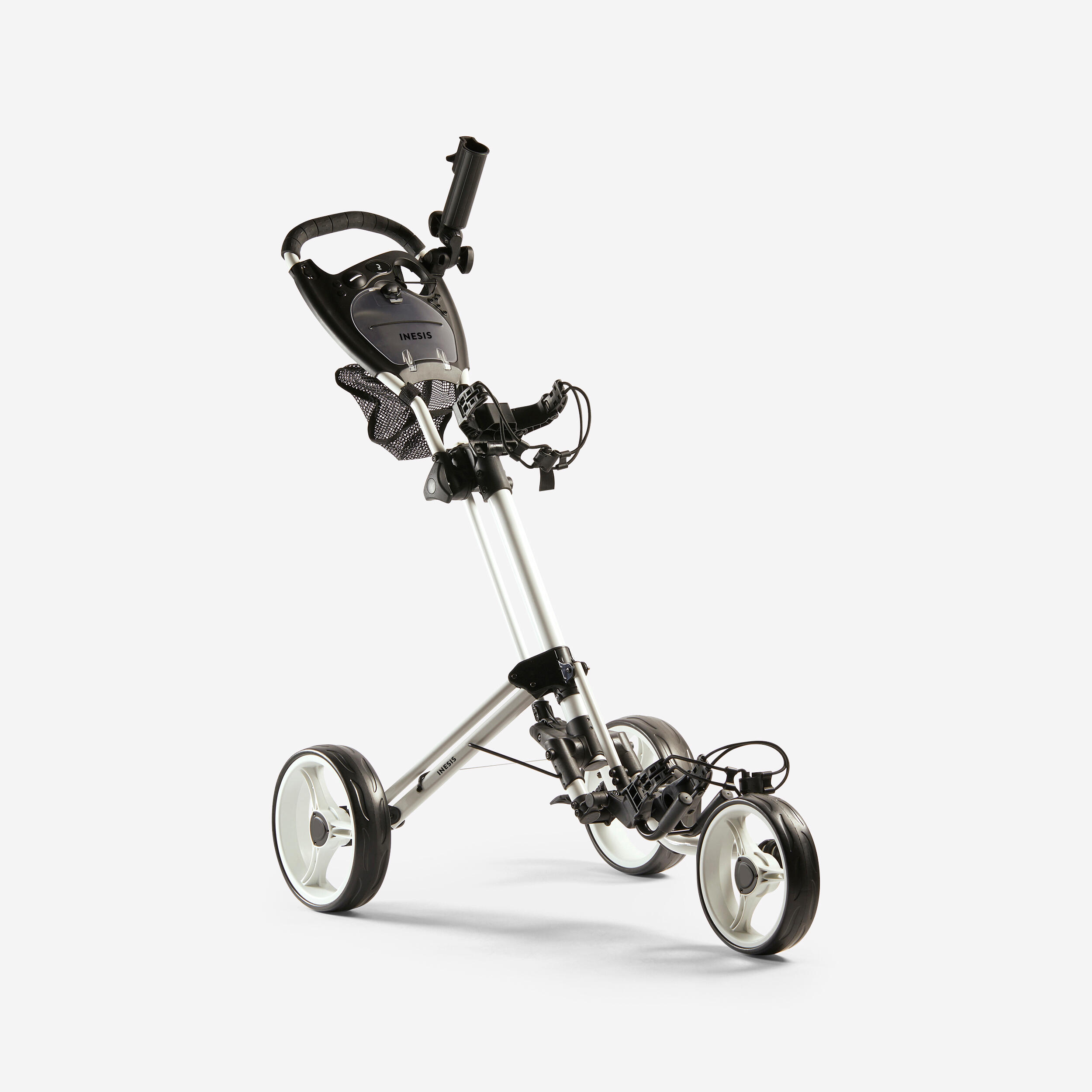 3-WHEEL COMPACT GOLF TROLLEY - INESIS 900 WHITE