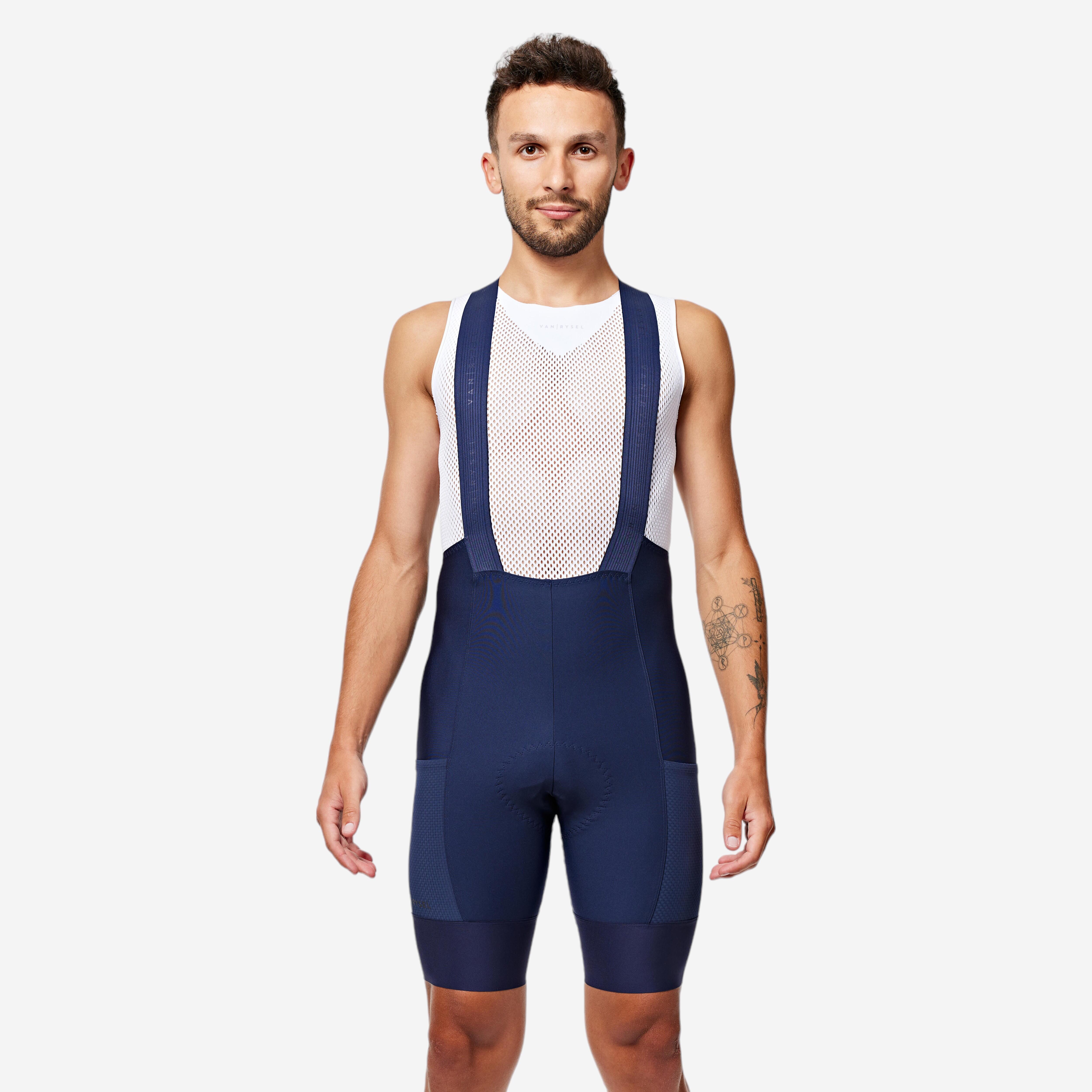 Men's Road Cycling Bib Shorts Endurance - Navy Blue