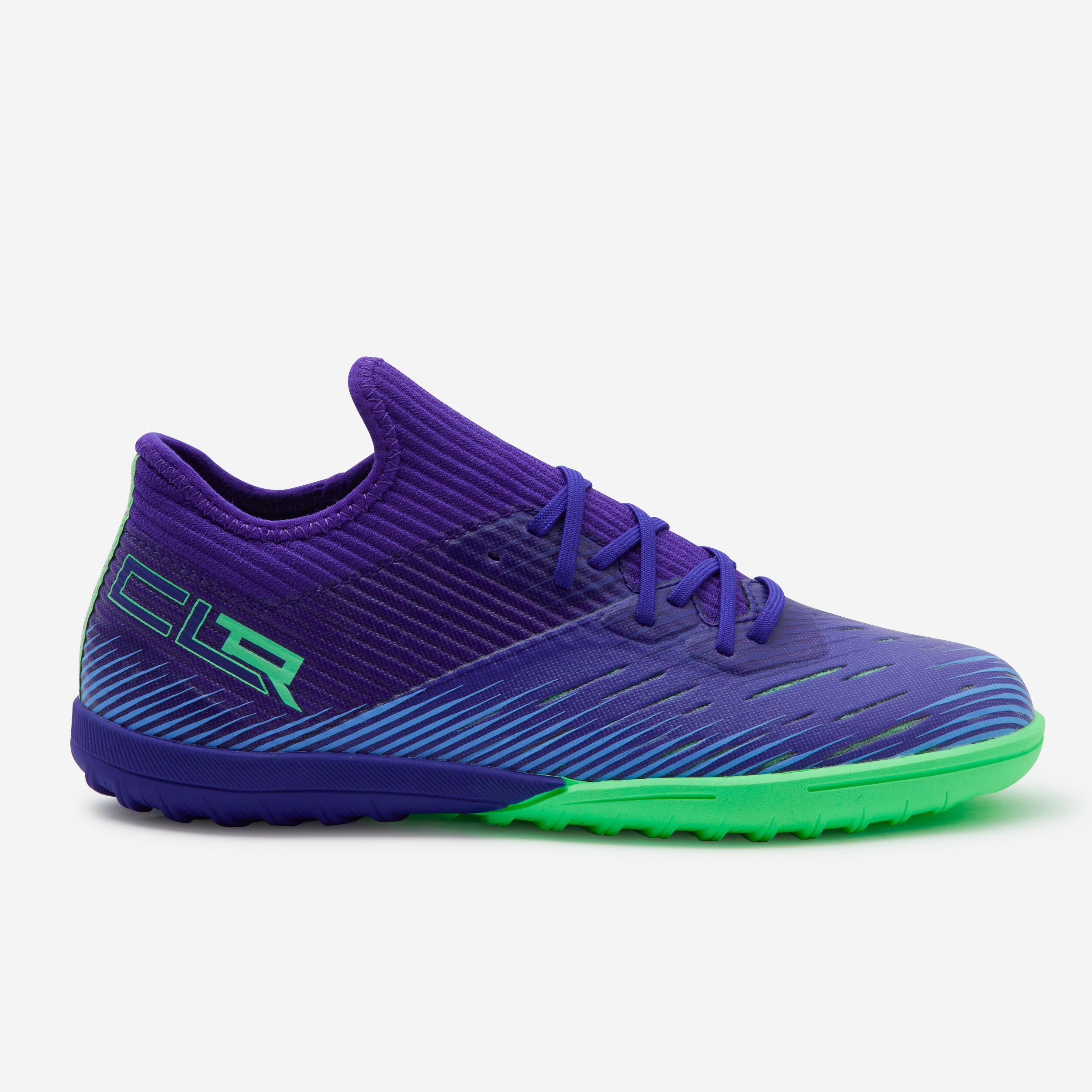 Kids' Lace-Up Football Boots CLR Turf TF - Alpha