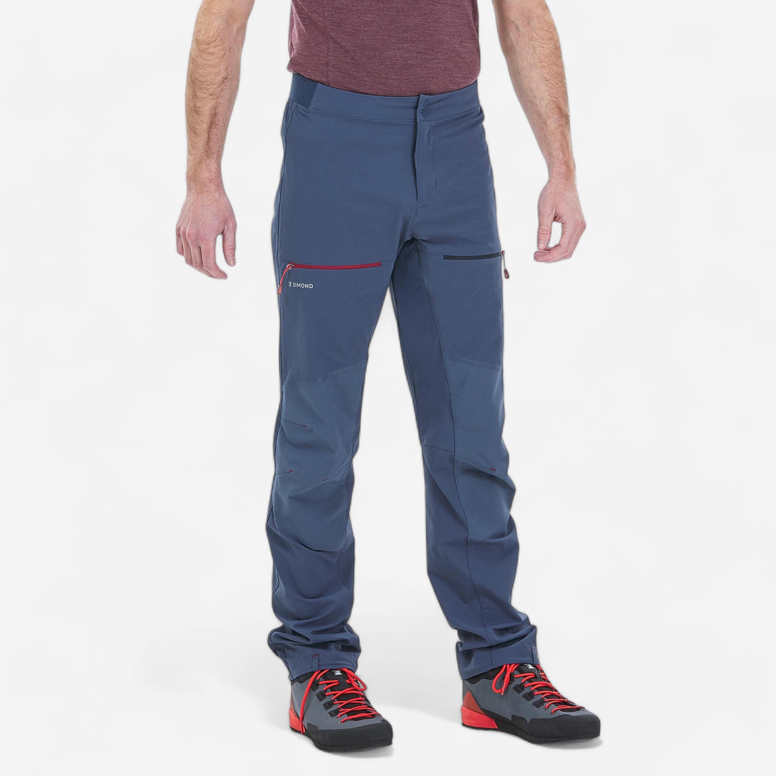 Men's climbing and mountaineering lightweight trousers - ROCK EVO - Blue