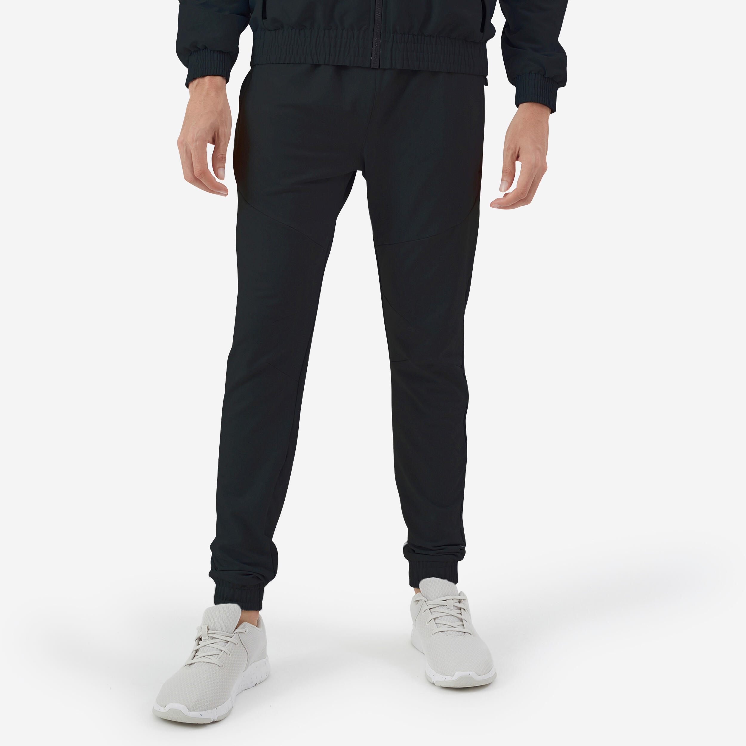 Men's Breathable Slim-Fit Outdoor Fitness Bottoms - Black