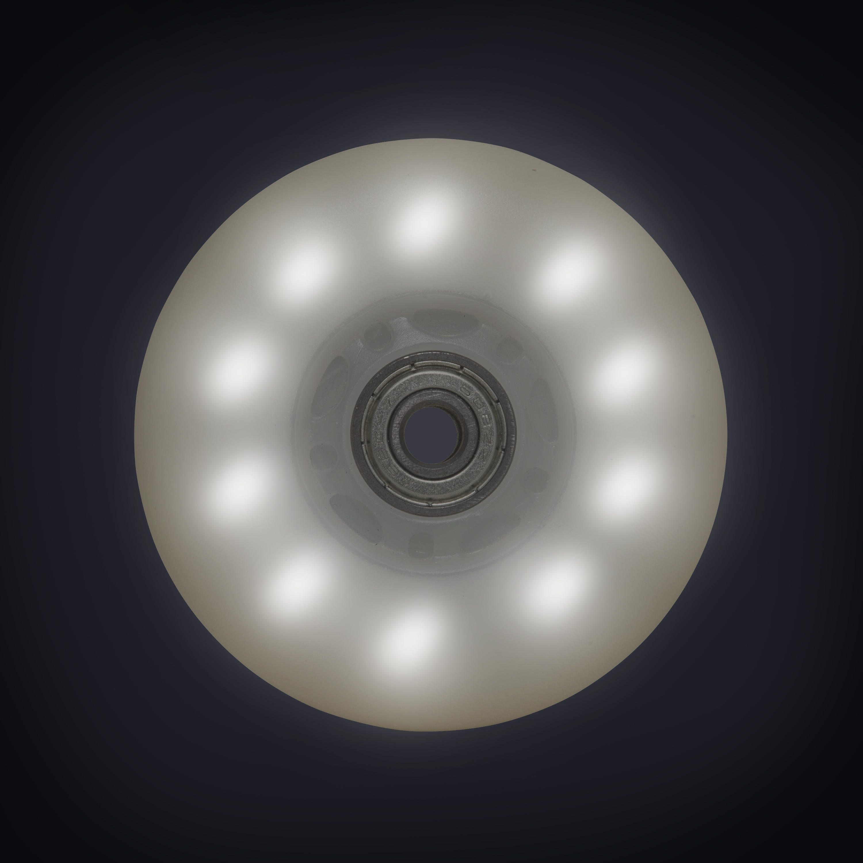 Set of 2 Light-Up 80 mm 82A Inline Skate Wheels + Bearings