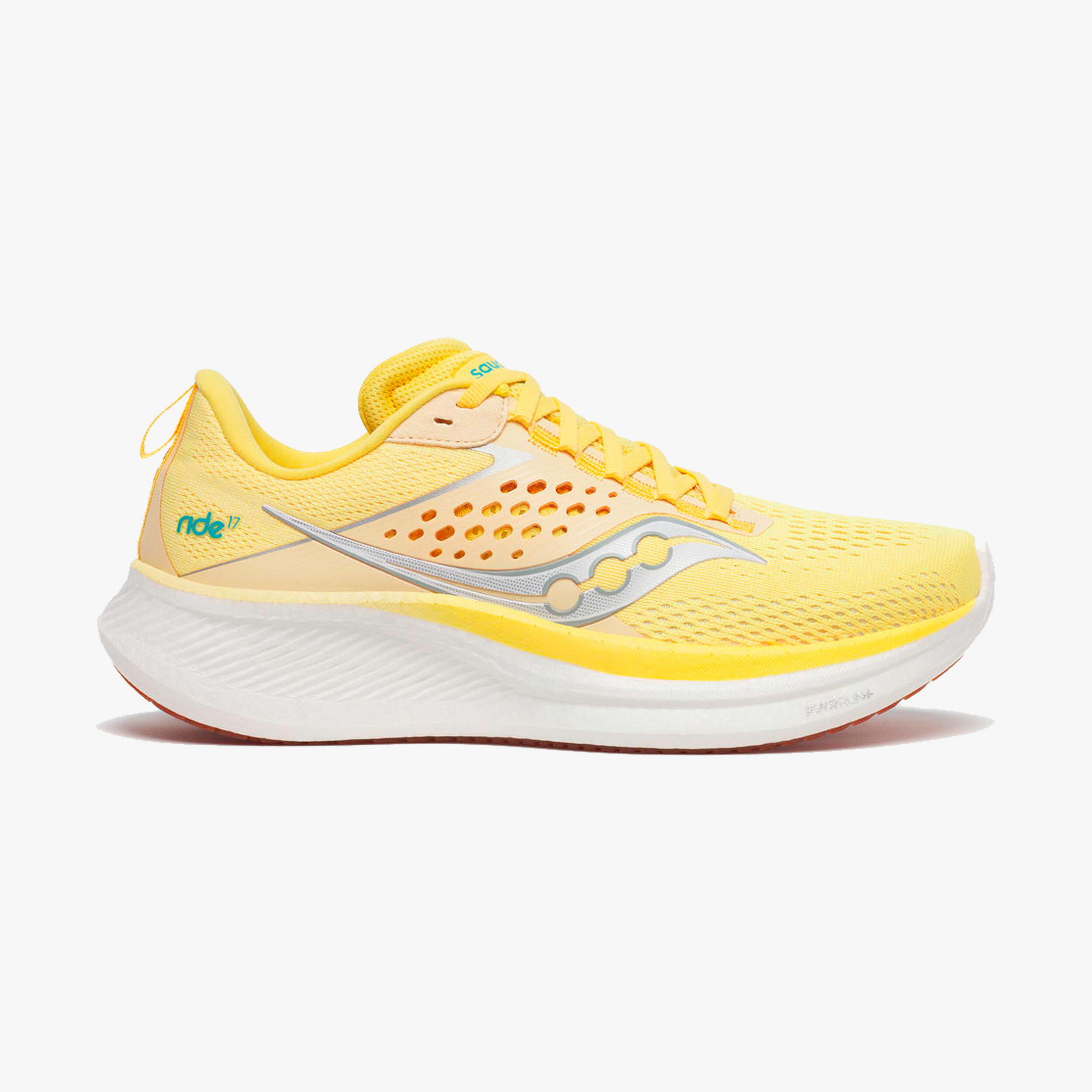 WOMEN'S SAUCONY RIDE 17 RUNNING SHOES - YELLOW
