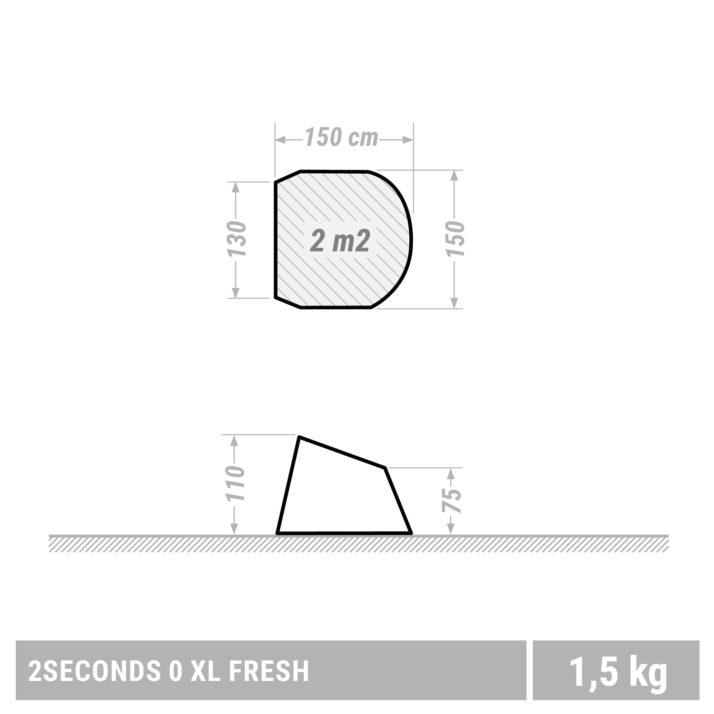 CAMPING SHELTER - 2 SECONDS XL FRESH - 2 ADULTS