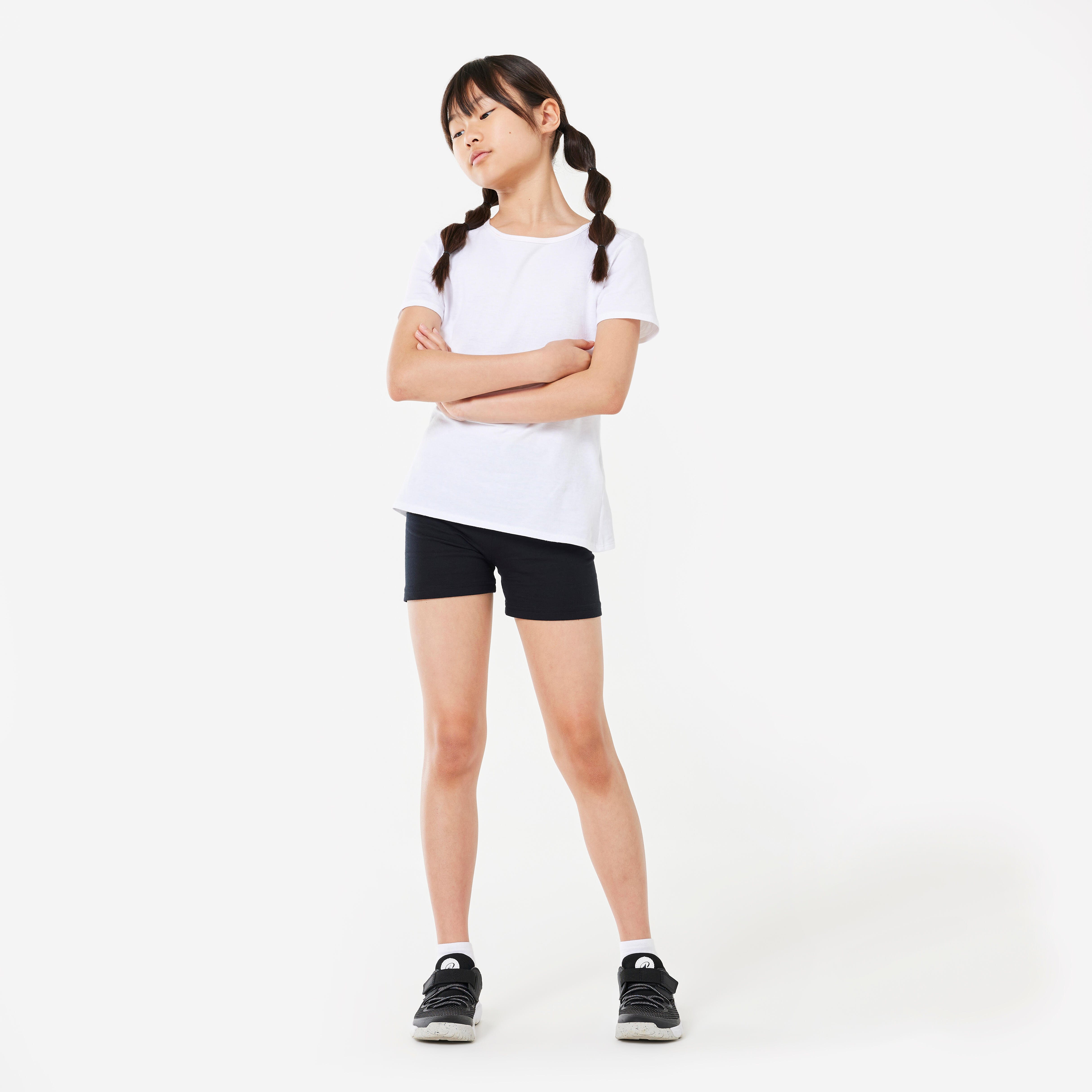 Girls' Basic Cotton Shorts - Black