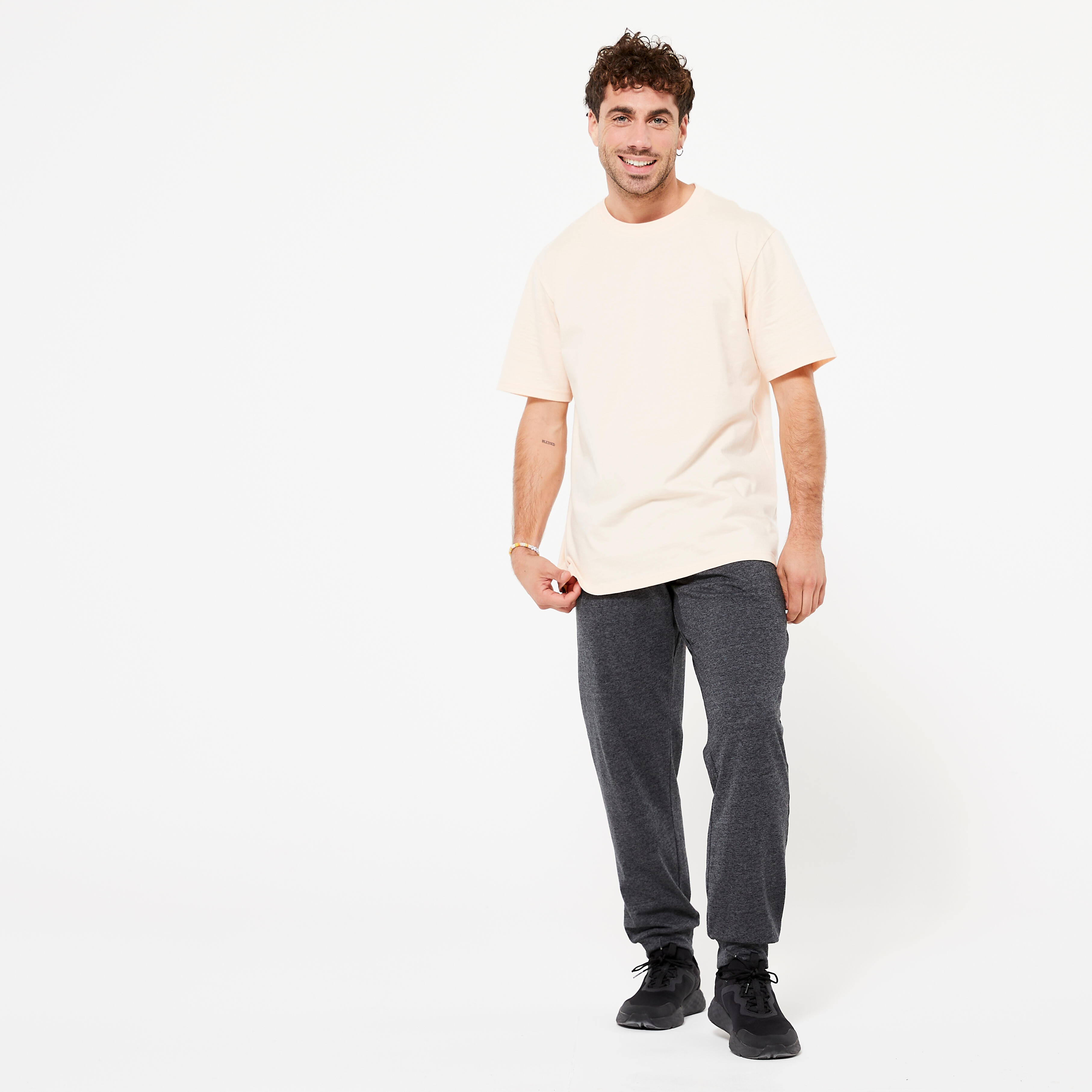 Men's Warm Jogging Bottoms - Grey