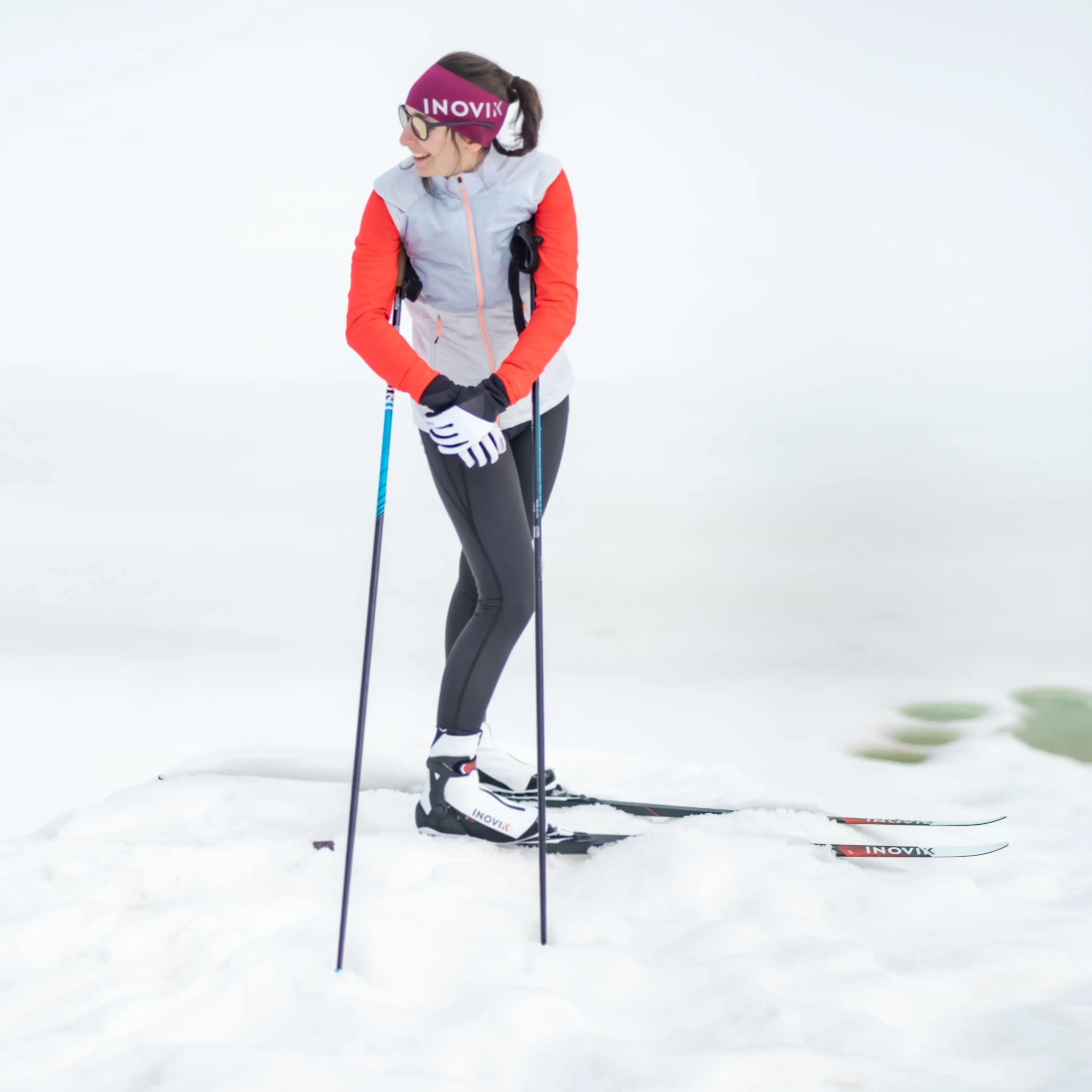 Women's Cross-Country Skiing Warm Tights XC S 100 - Black