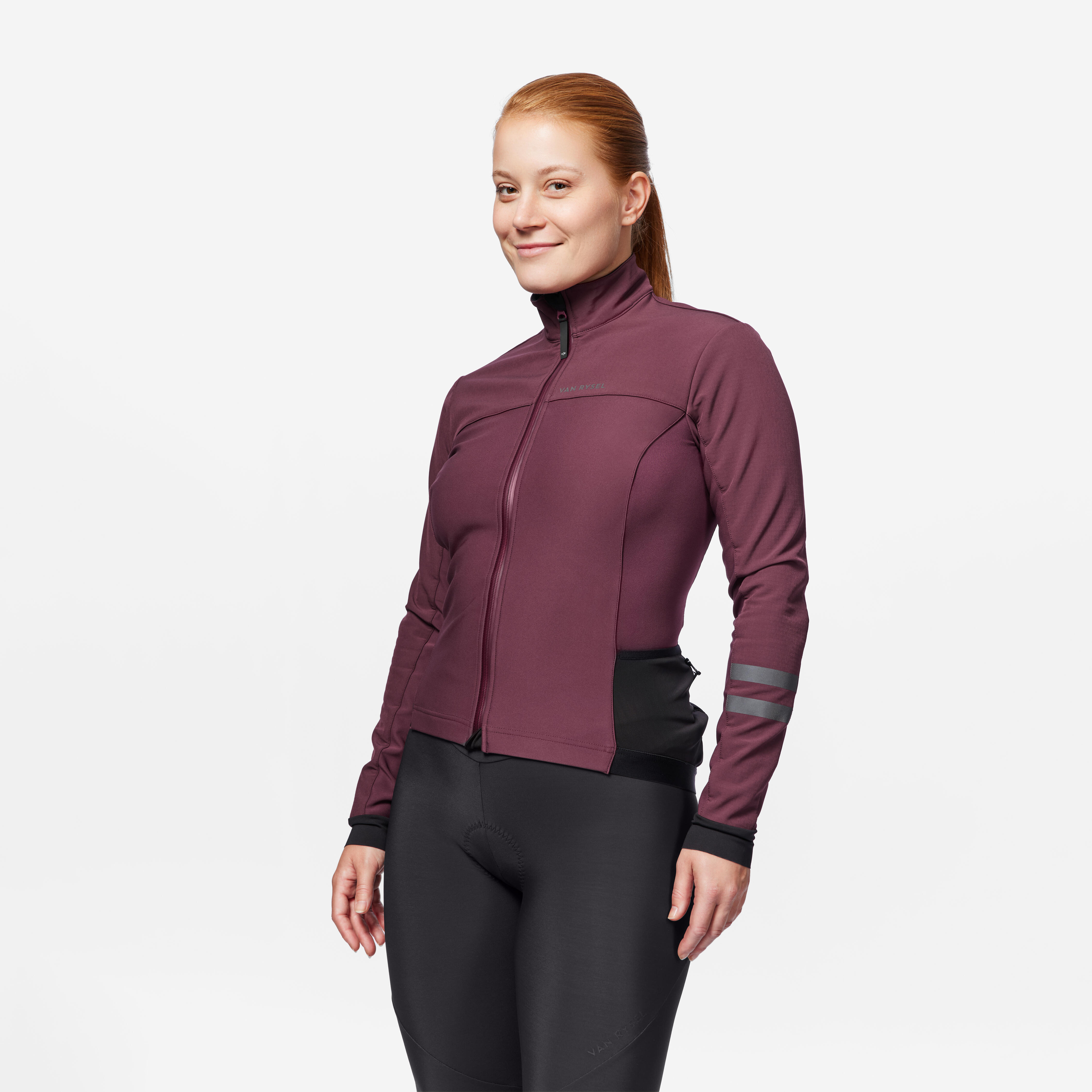 Women's Winter Road Cycling Jacket Endurance - Burgundy