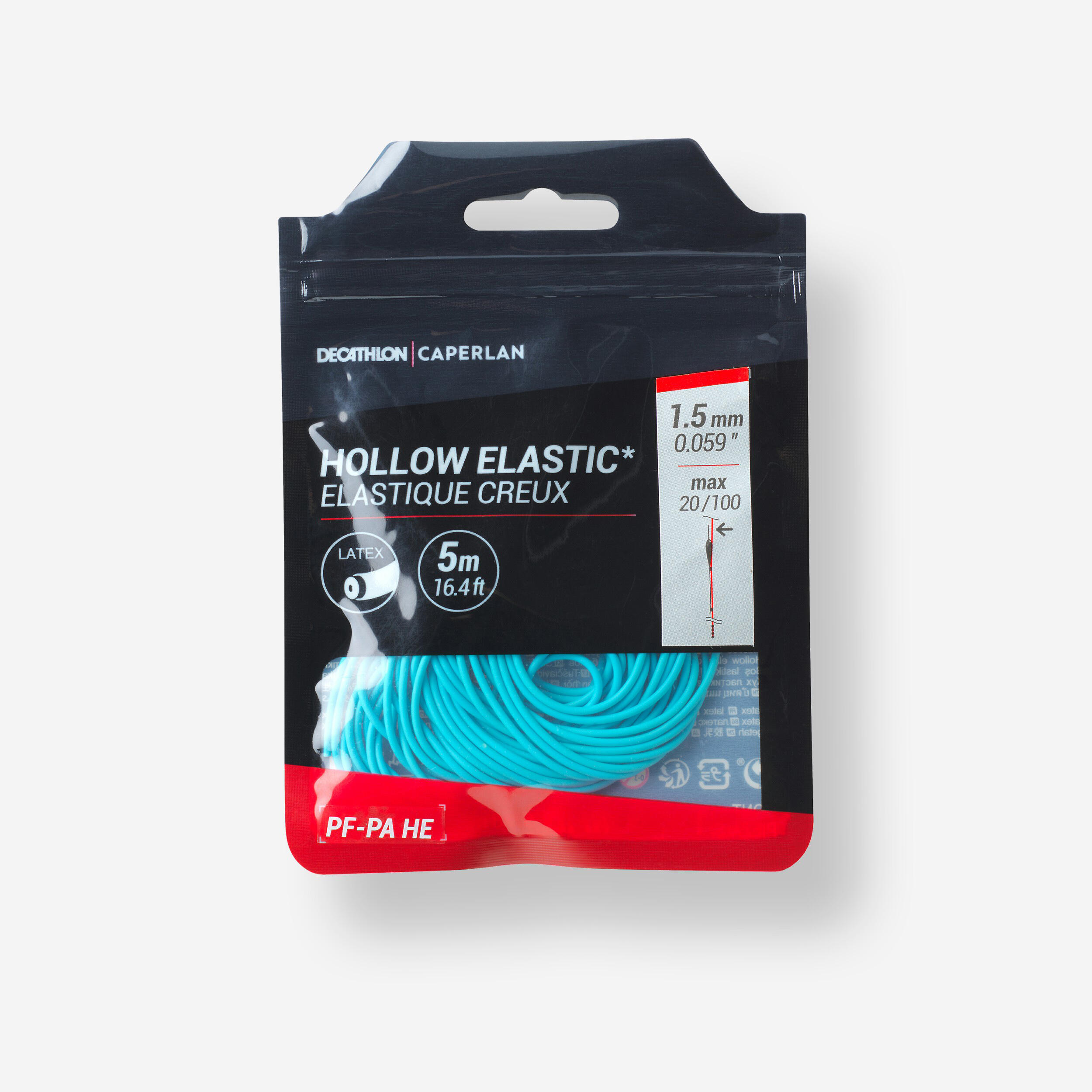 HOLLOW LATEX ELASTIC 1.5mm 5M PF-PA HE