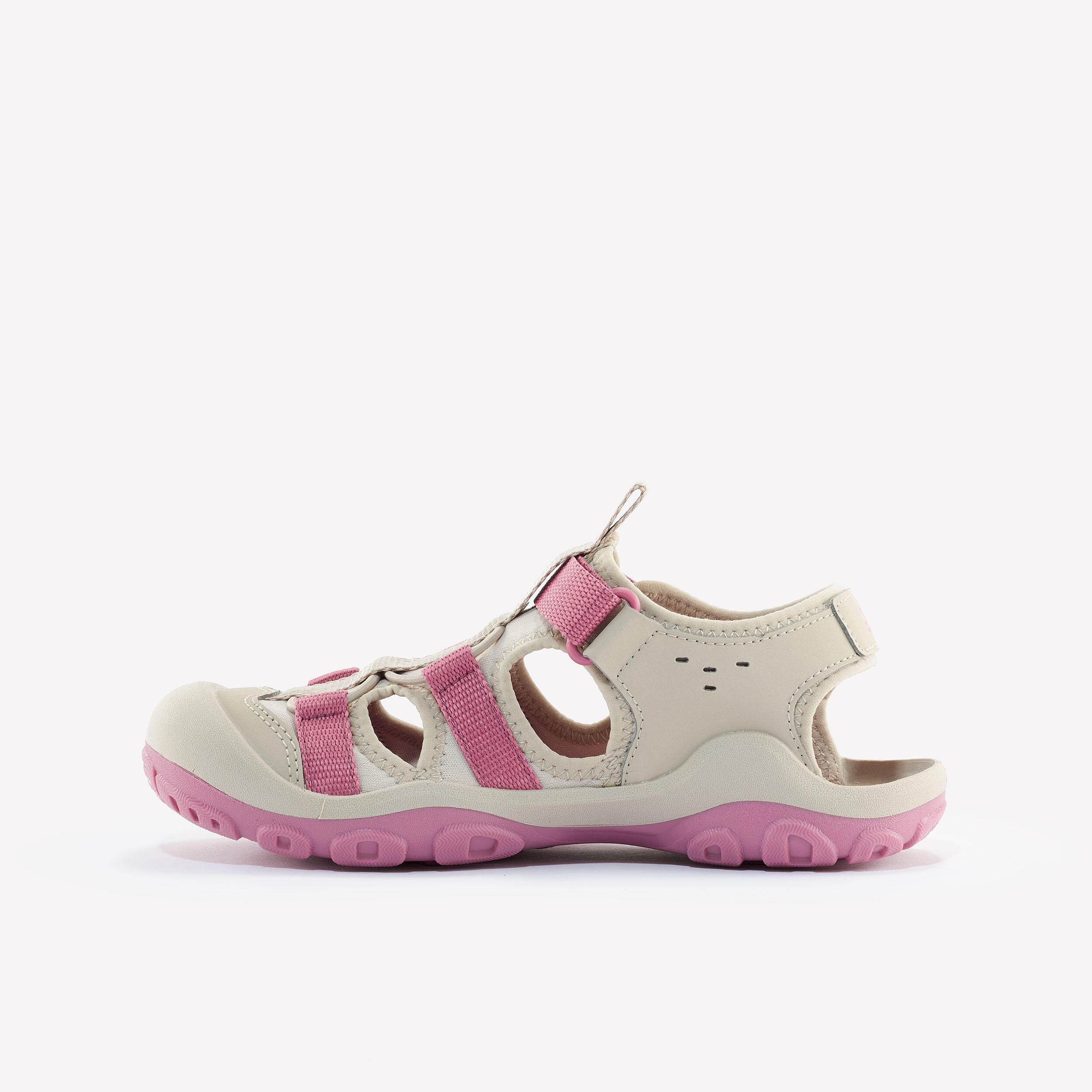 Kids’ Hiking Sandals - MH500 - Beige & Pink