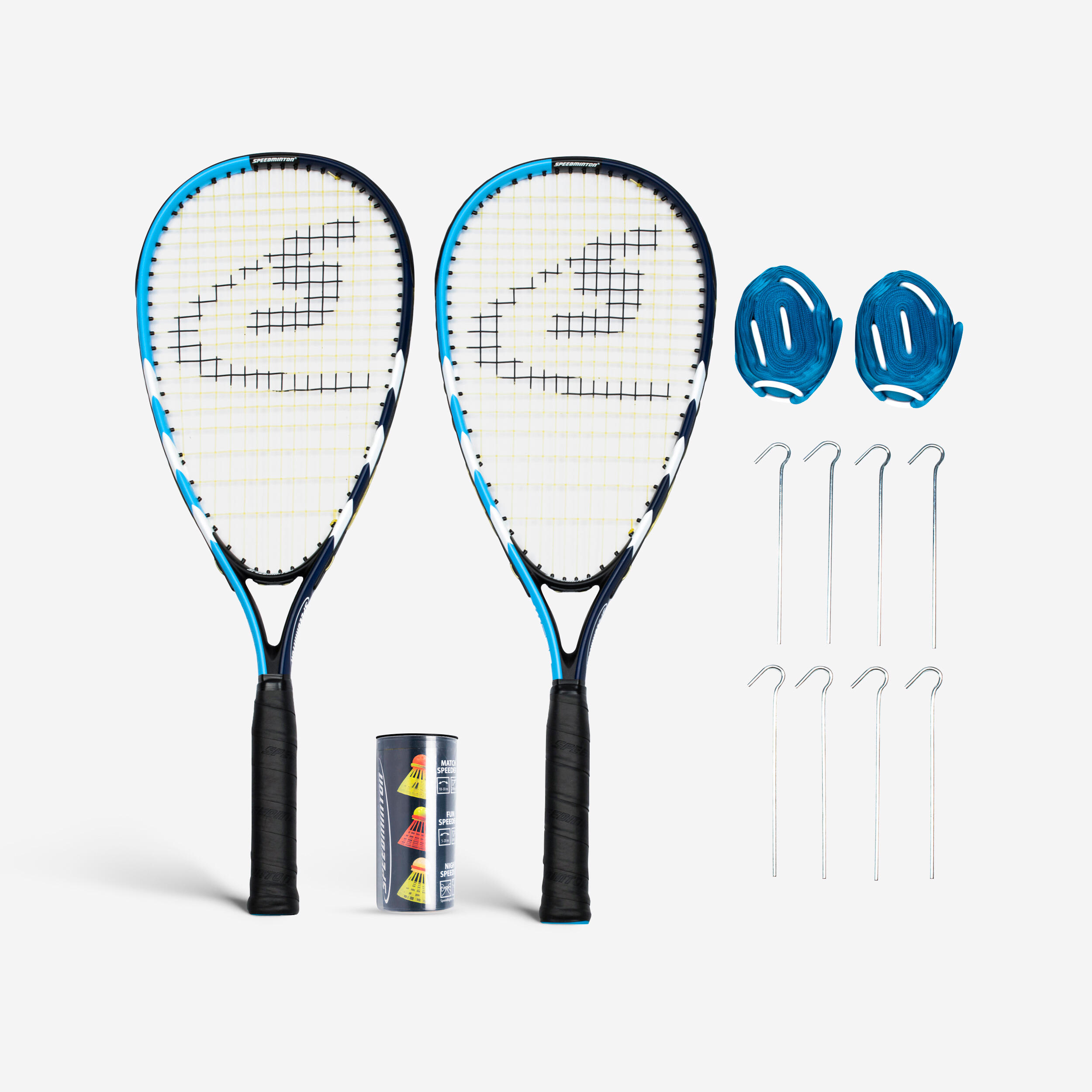 Set Of 2 Rackets  Shuttlecocks & Court Markers Speedminton S65+
