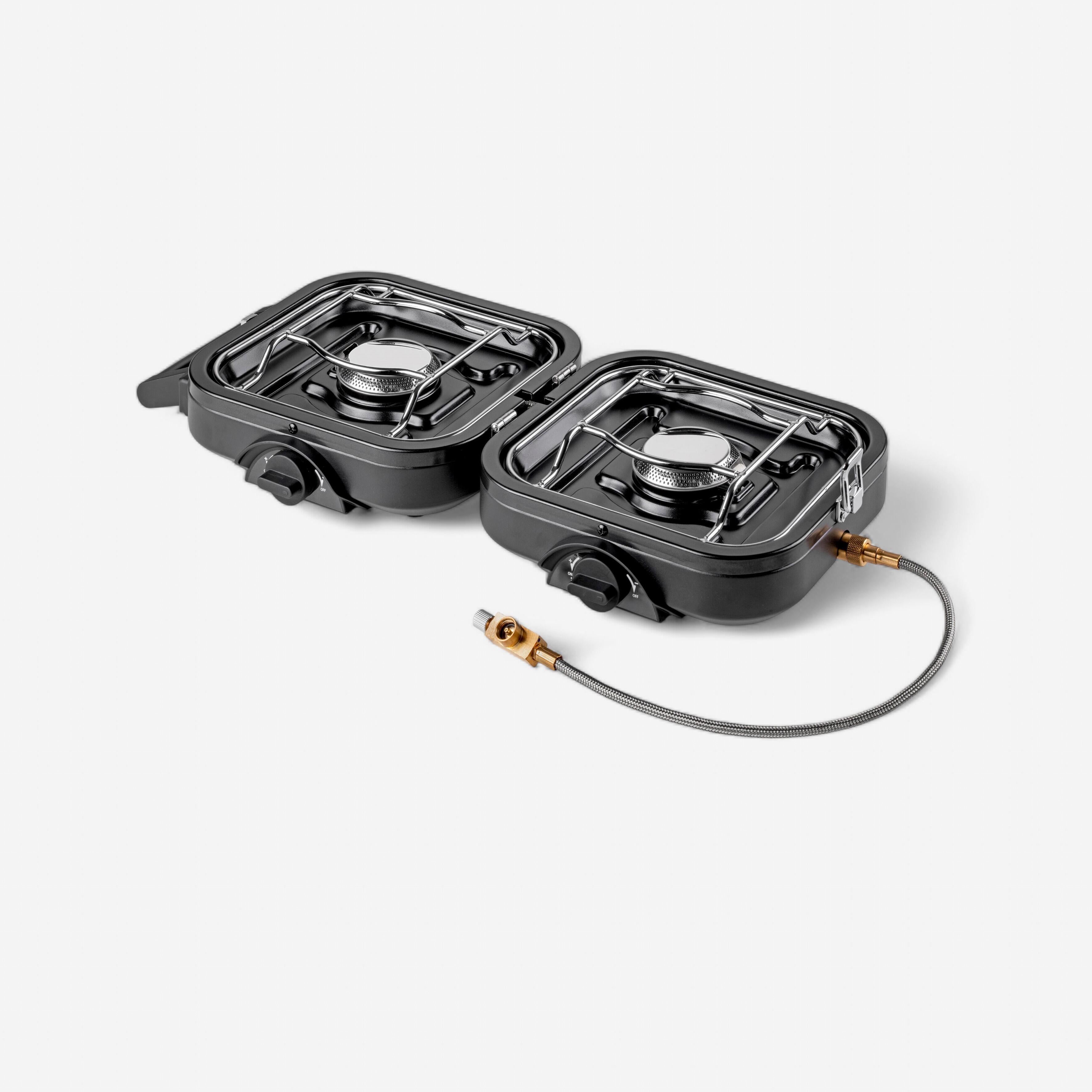 2-burner camping stove - portable and foldable