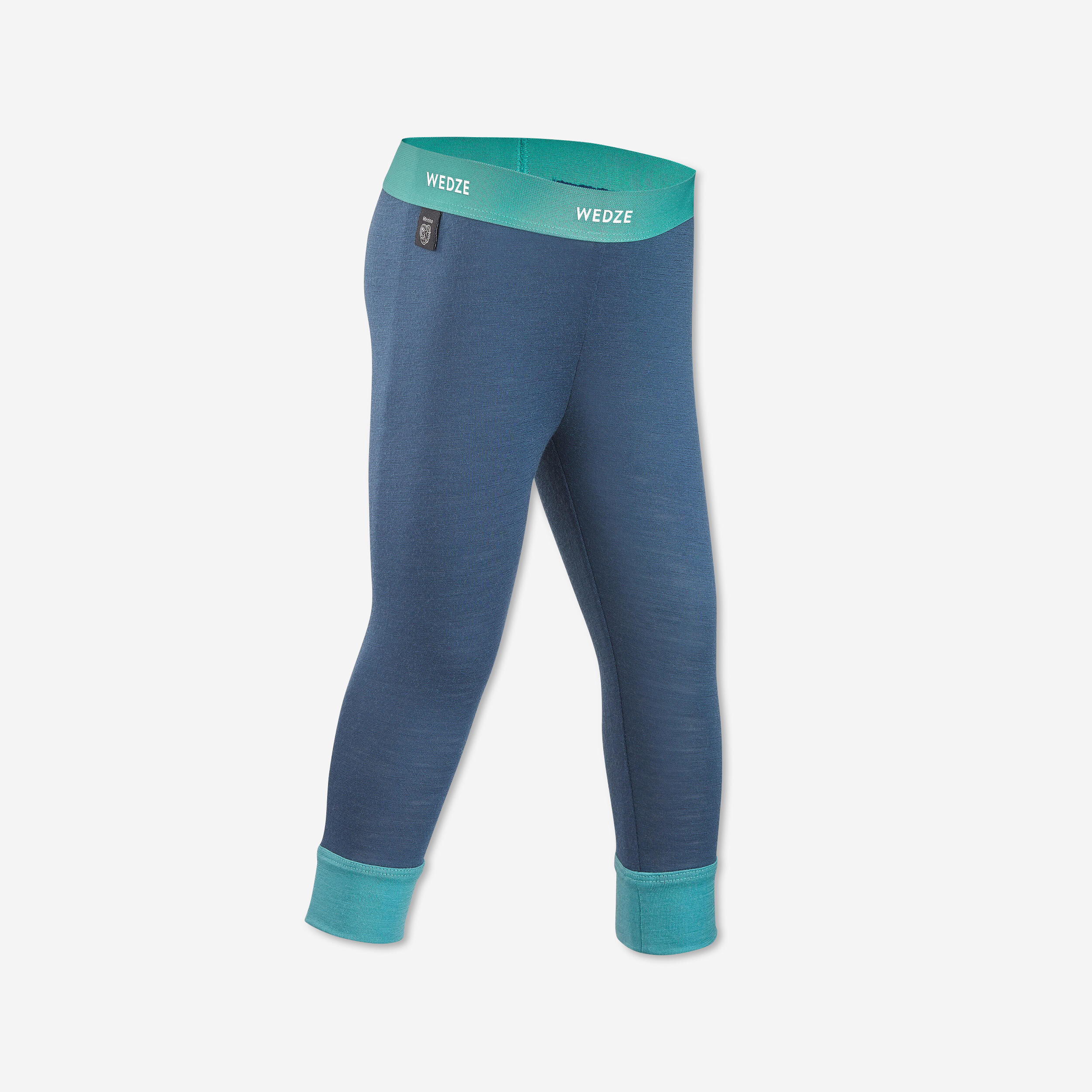 Baby Skiing Merino Wool Thermal Base Layer Trousers 900 - Blue