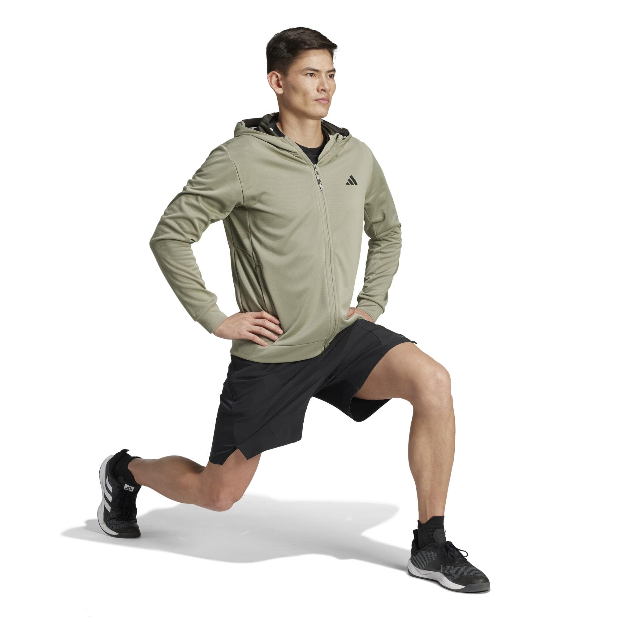 Men's Cardio Fitness Hoodie - Grey/Silver Camo