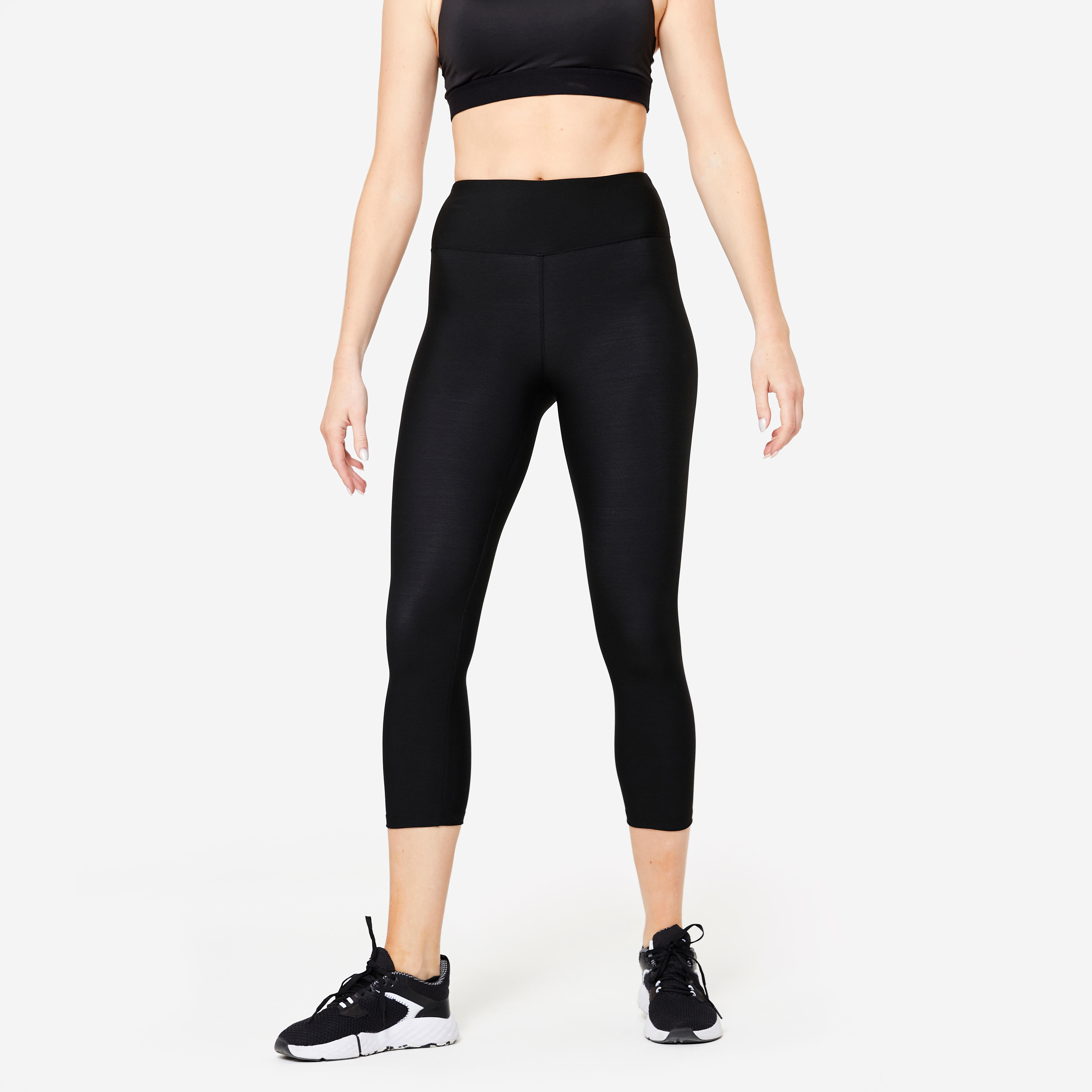 Women's Fitness Cardio Cropped Leggings - Black