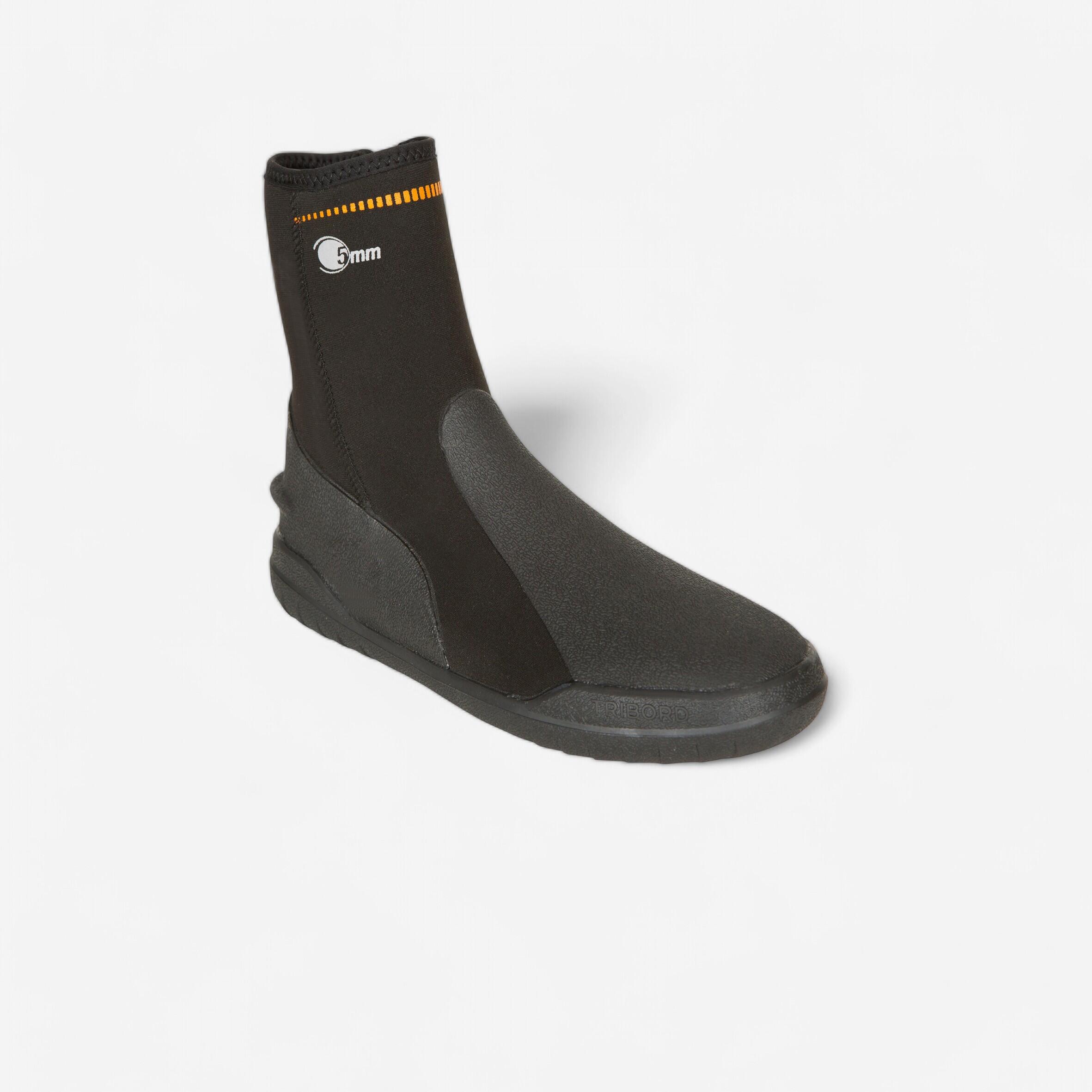 Diving booties 5 mm neoprene black