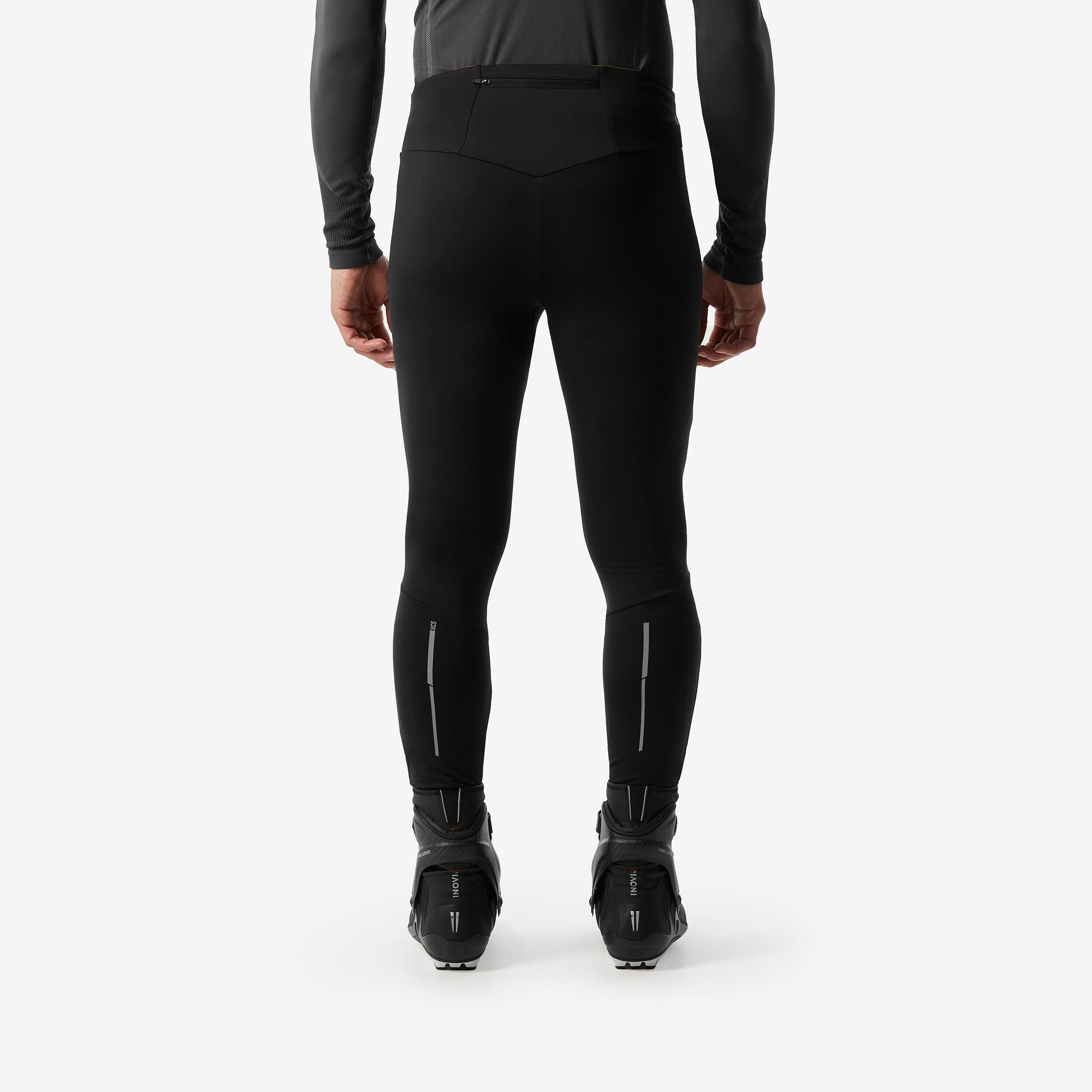 Men’s Windproof Cross-Country Ski Tights 500 - Black