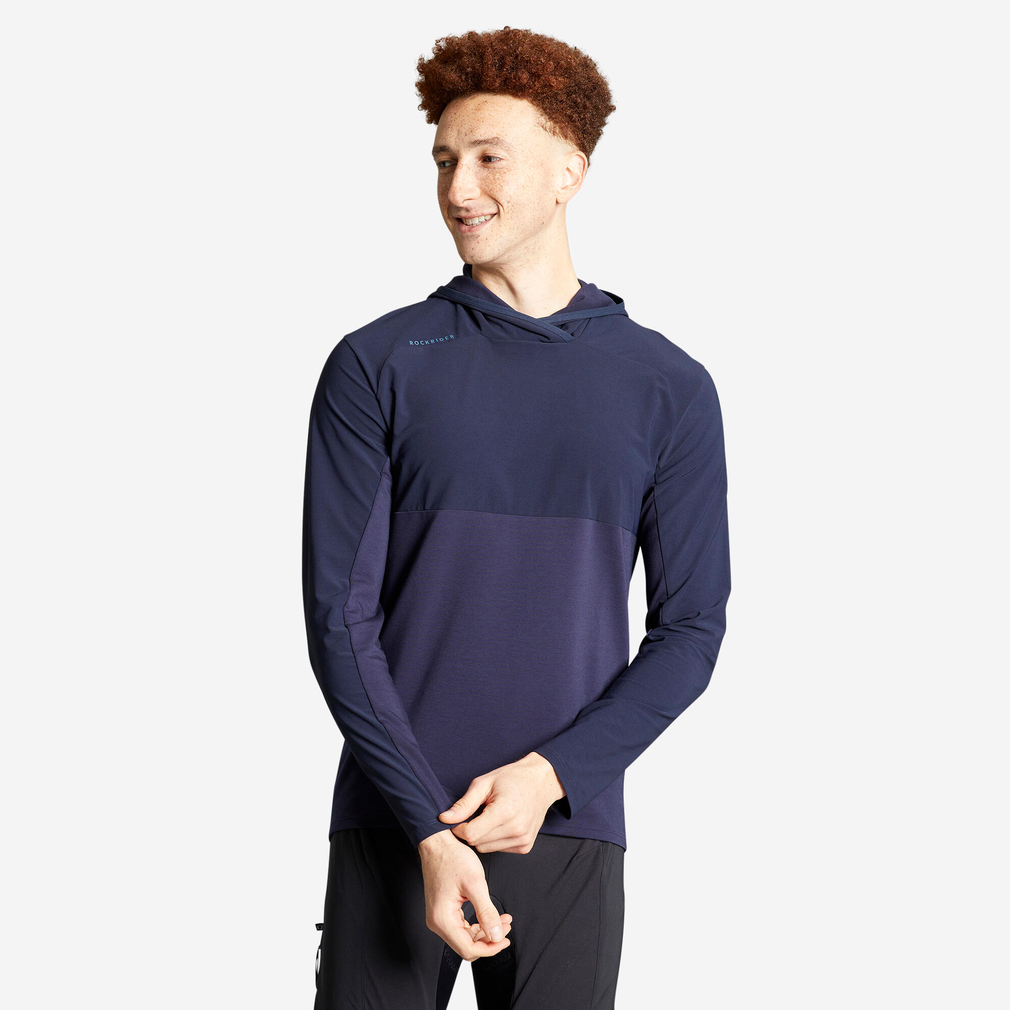 Mid-Season Long-Sleeved Mountain Bike Jersey EXPL 500 - Blue