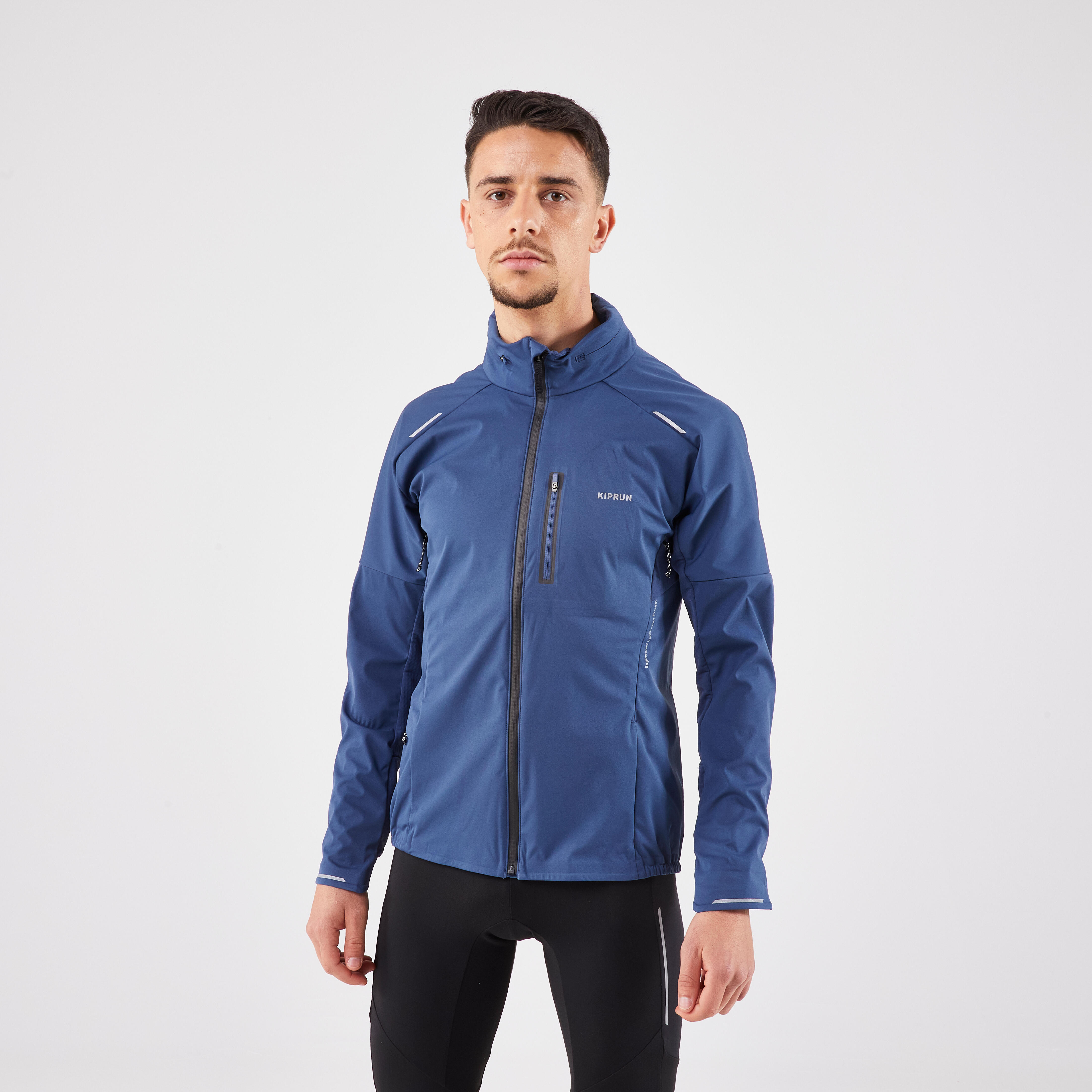 MEN'S KIPRUN RUN 900 WARM AND REGUL RUNNING JACKET - BLUE
