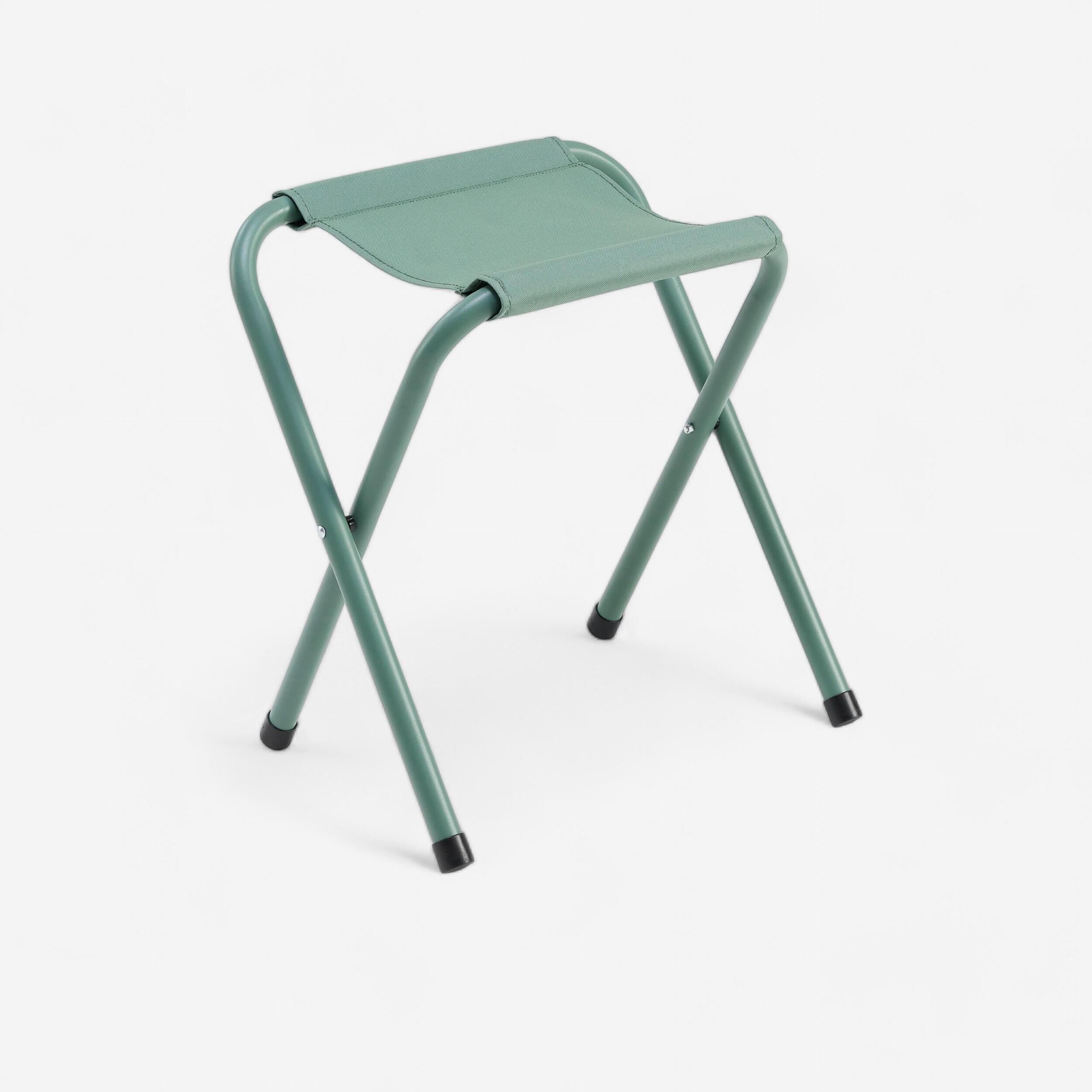 Folding camping stool - green