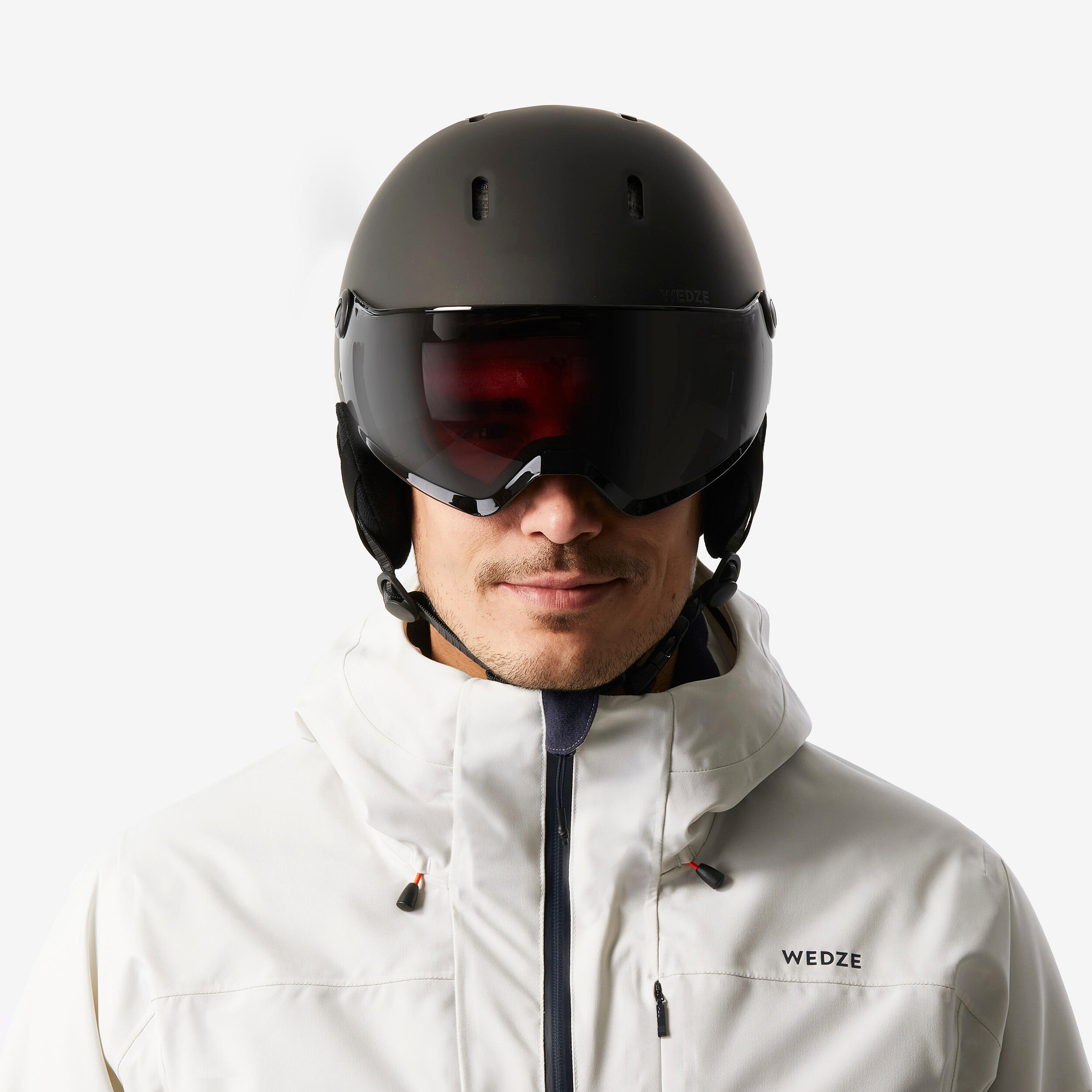 Adult Ski Helmet with Visor - FEEL 150 - Black