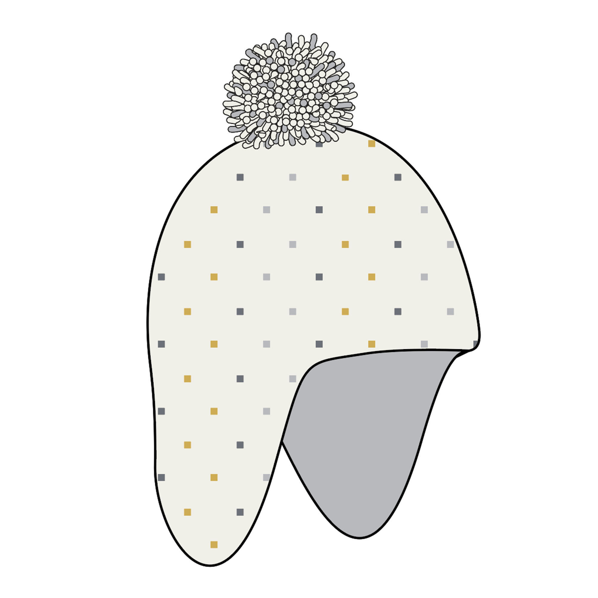 Baby Peruvian Hat - SIMPLE WARM White