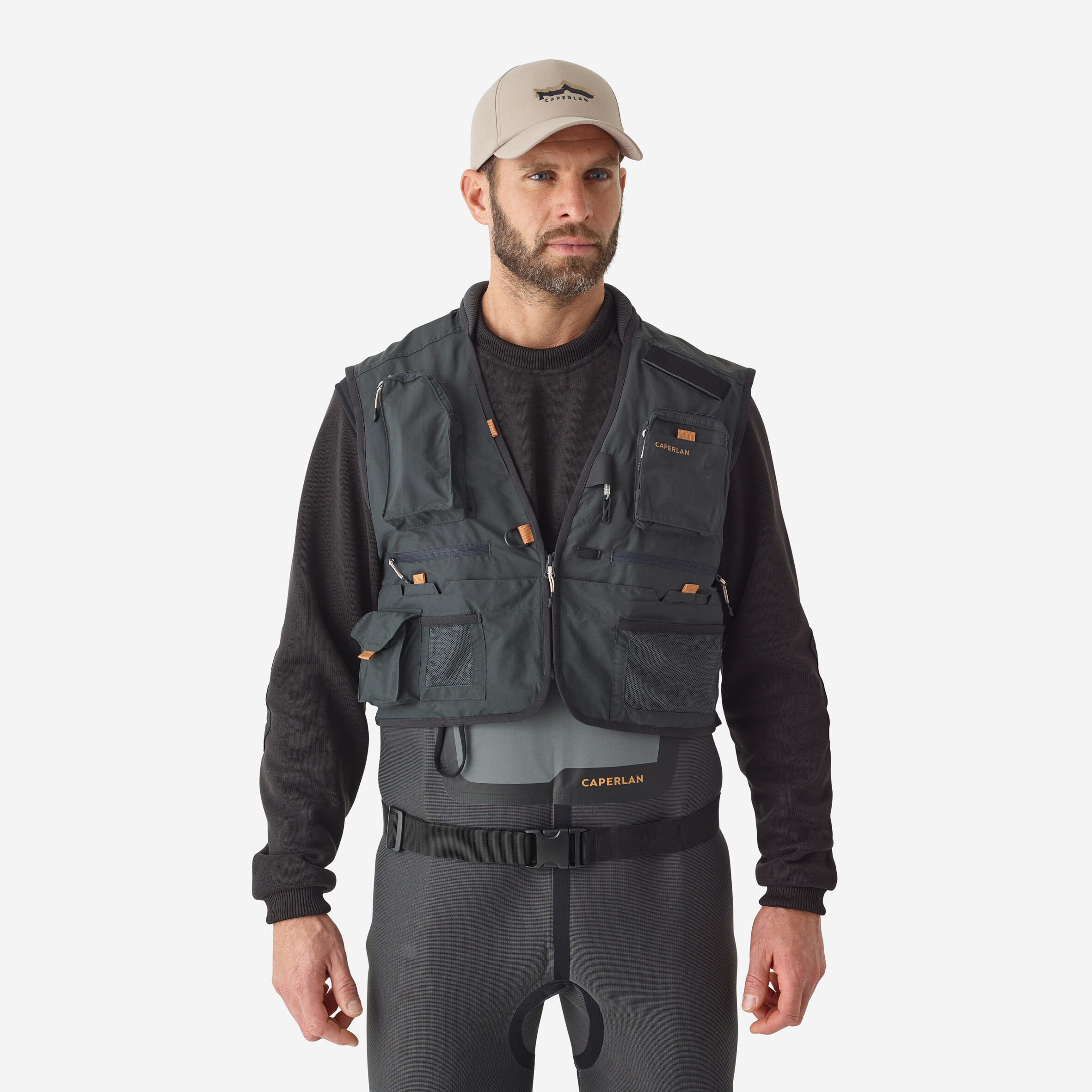 Wading fishing gilet - FV 500 WD Grey