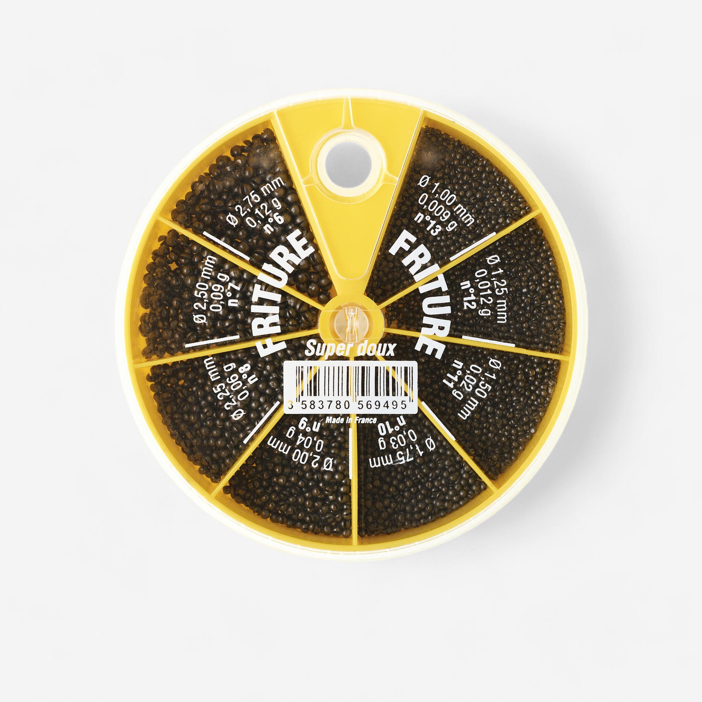 Split shot fishing weight 8 compartment box