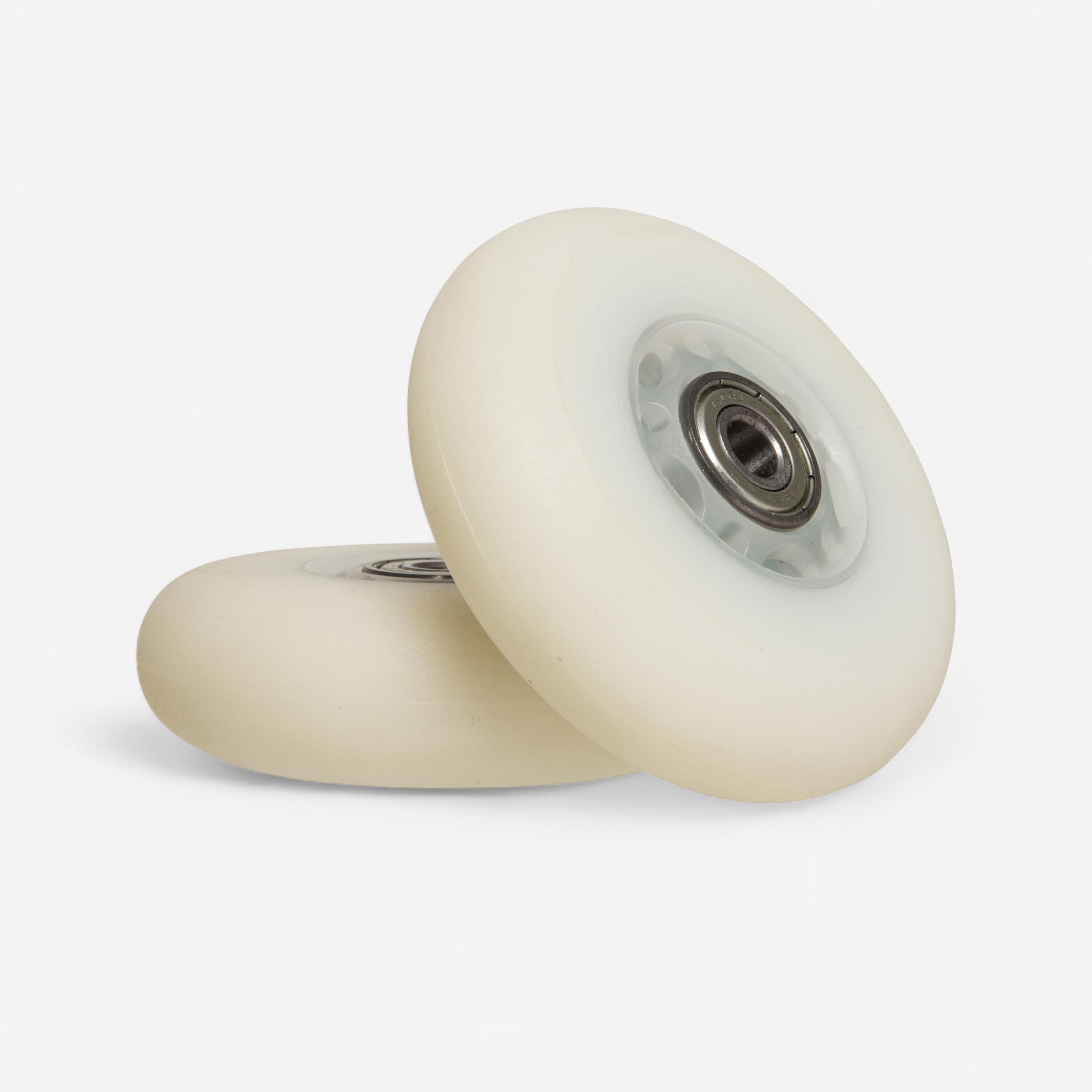 Set of 2 Light-Up 76 mm 82A Inline Skate Wheels + Bearings