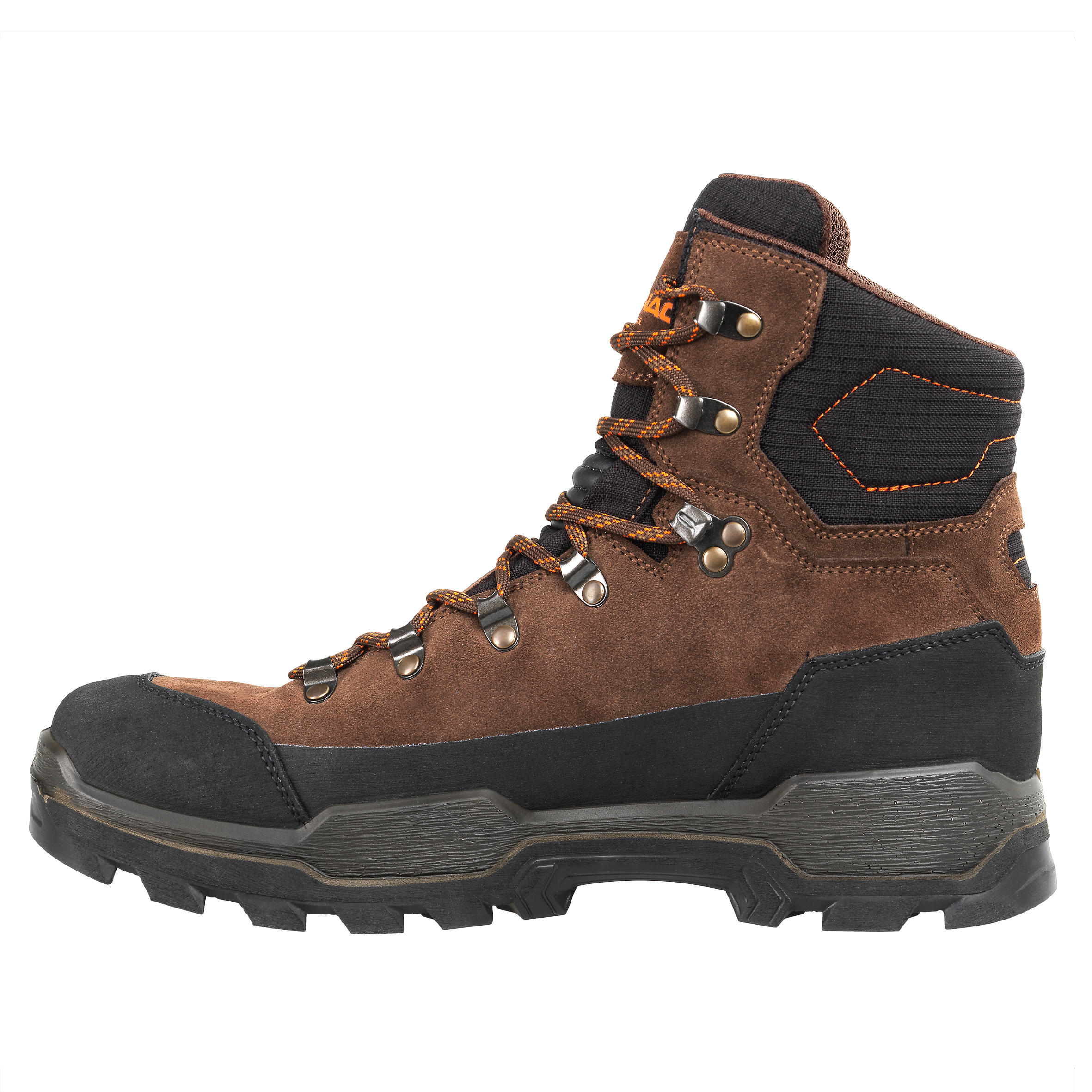 WATERPROOF ROBUST HUNTING BOOTS CROSSHUNT 500 - BROWN