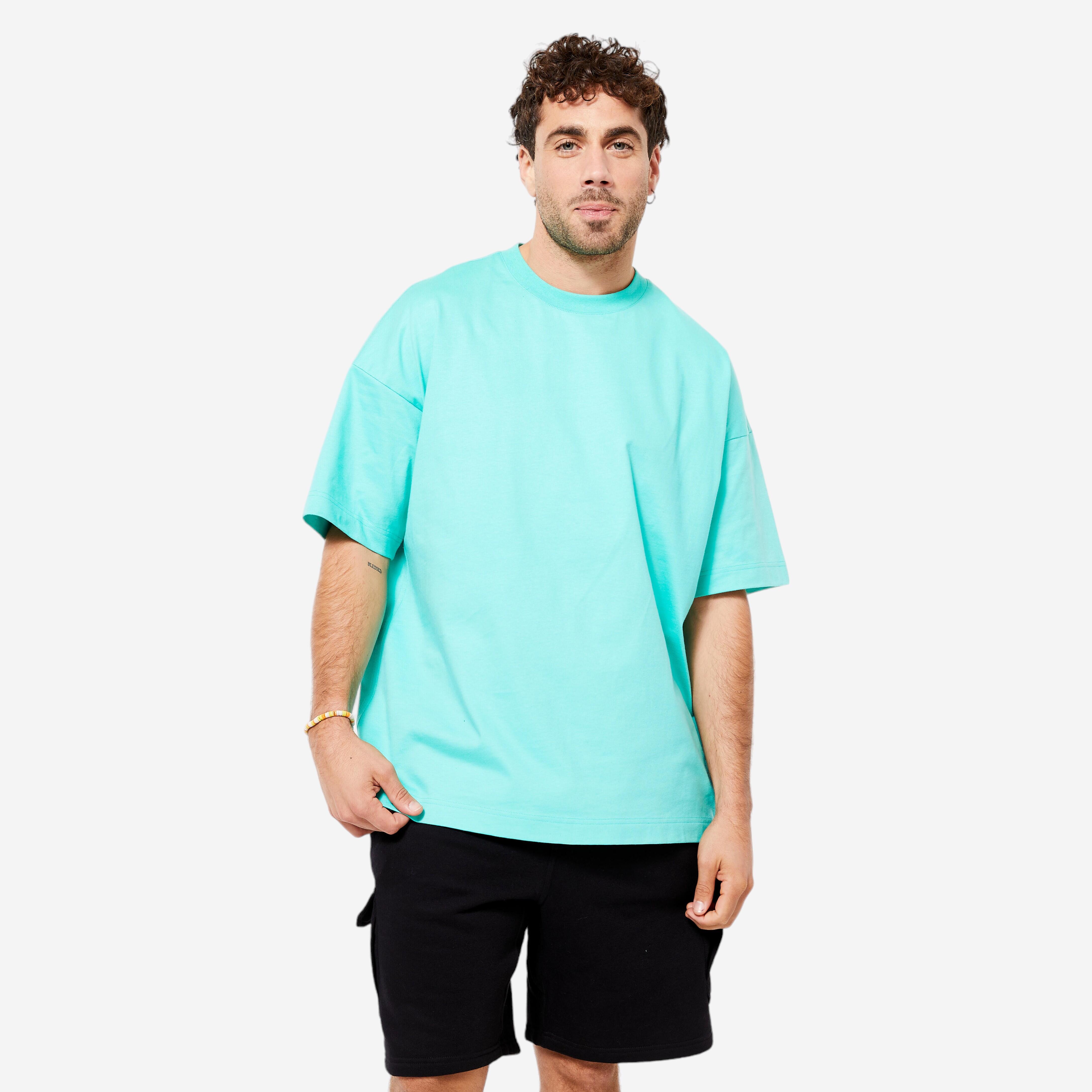 Men's Fitness Loose-Fit T-Shirt 520 - Fresh Mint Green