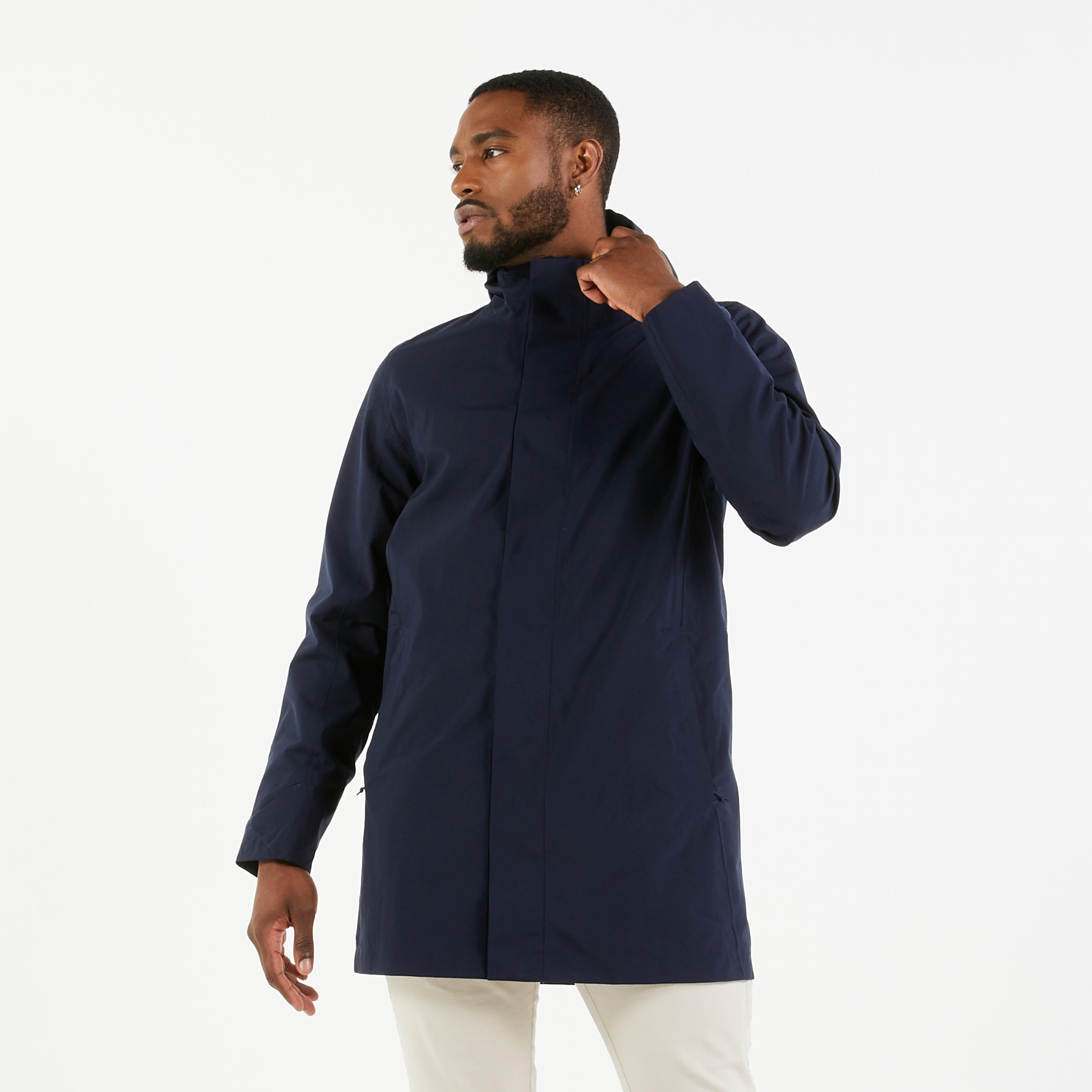 Men's Oilskin waterproof windproof Sailing 300 Navy Blue