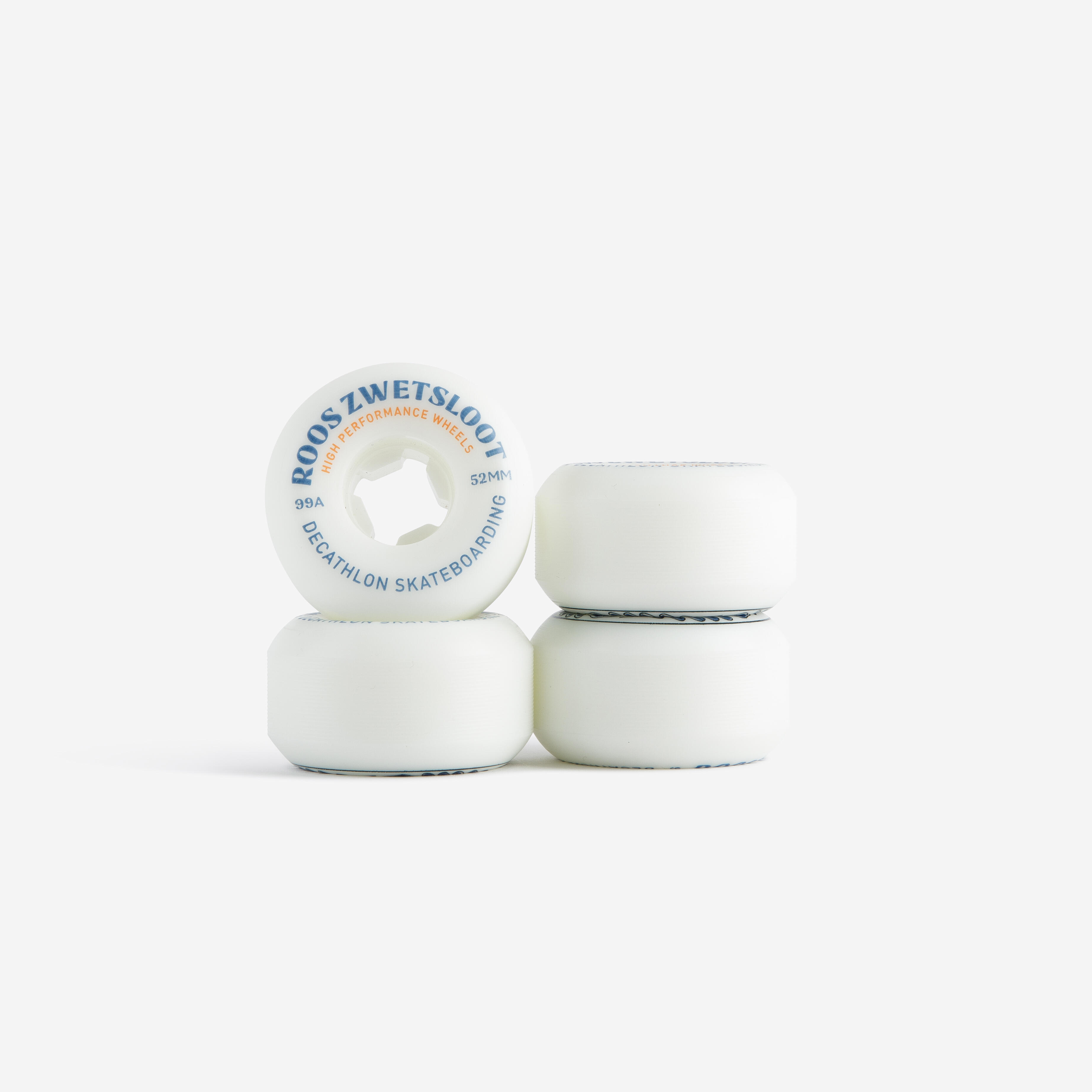 52 mm 99A Skateboard Wheels WH900Roos Zwetsloot Pro Model 4-Pack