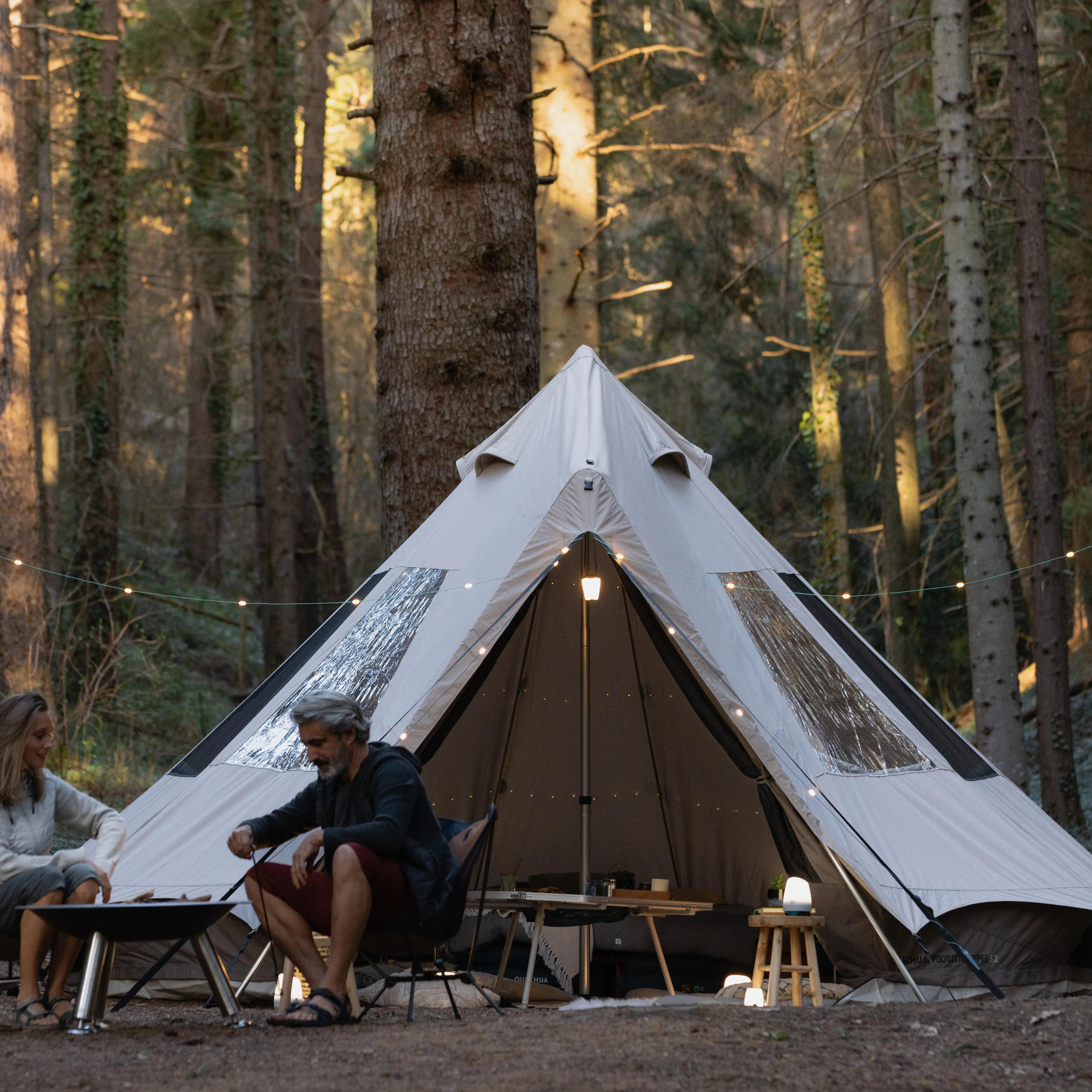 Tepee Camping Tent - Tepee 5.2 Polycotton - 5 Person - 2 Bedrooms