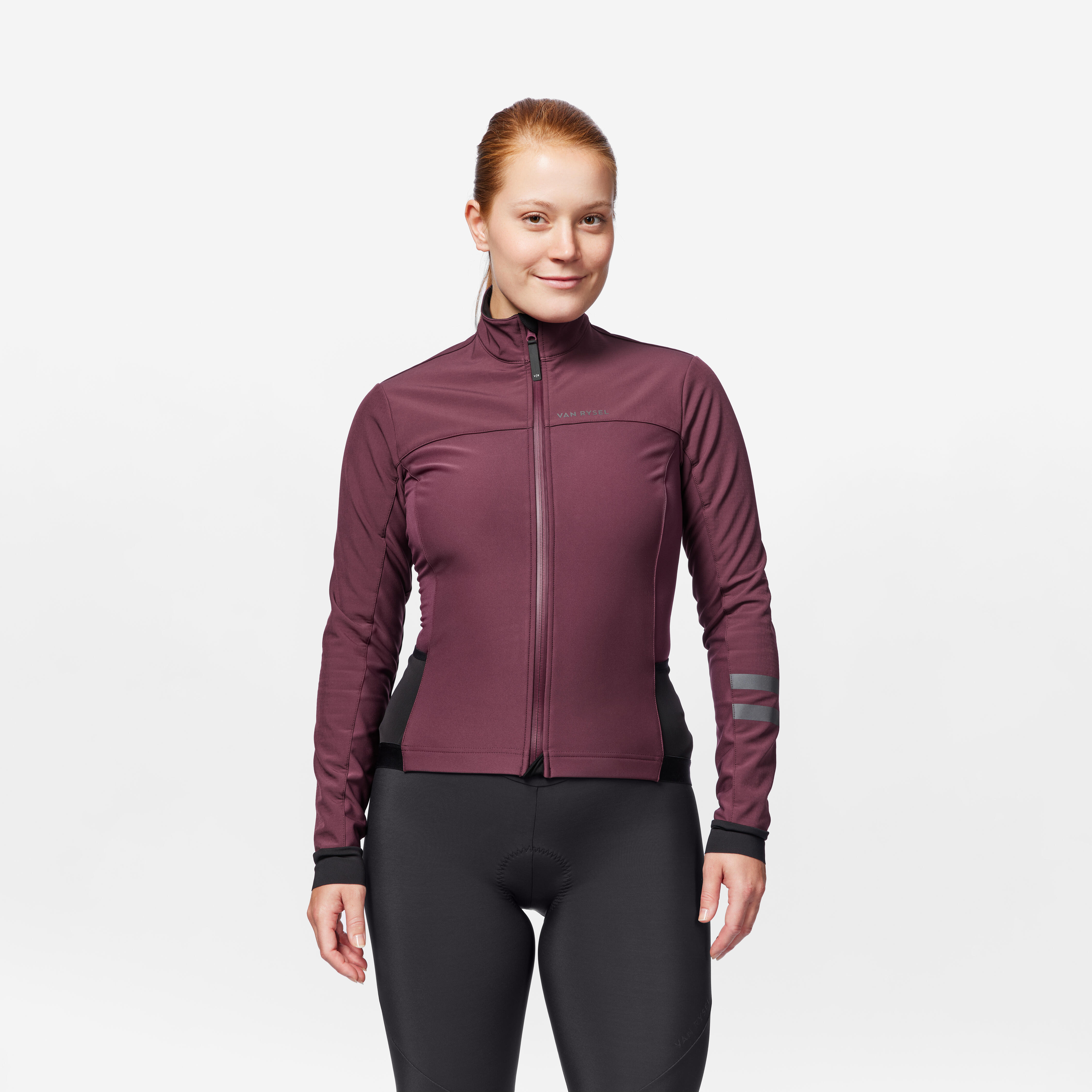 Women's Winter Road Cycling Jacket Endurance - Burgundy