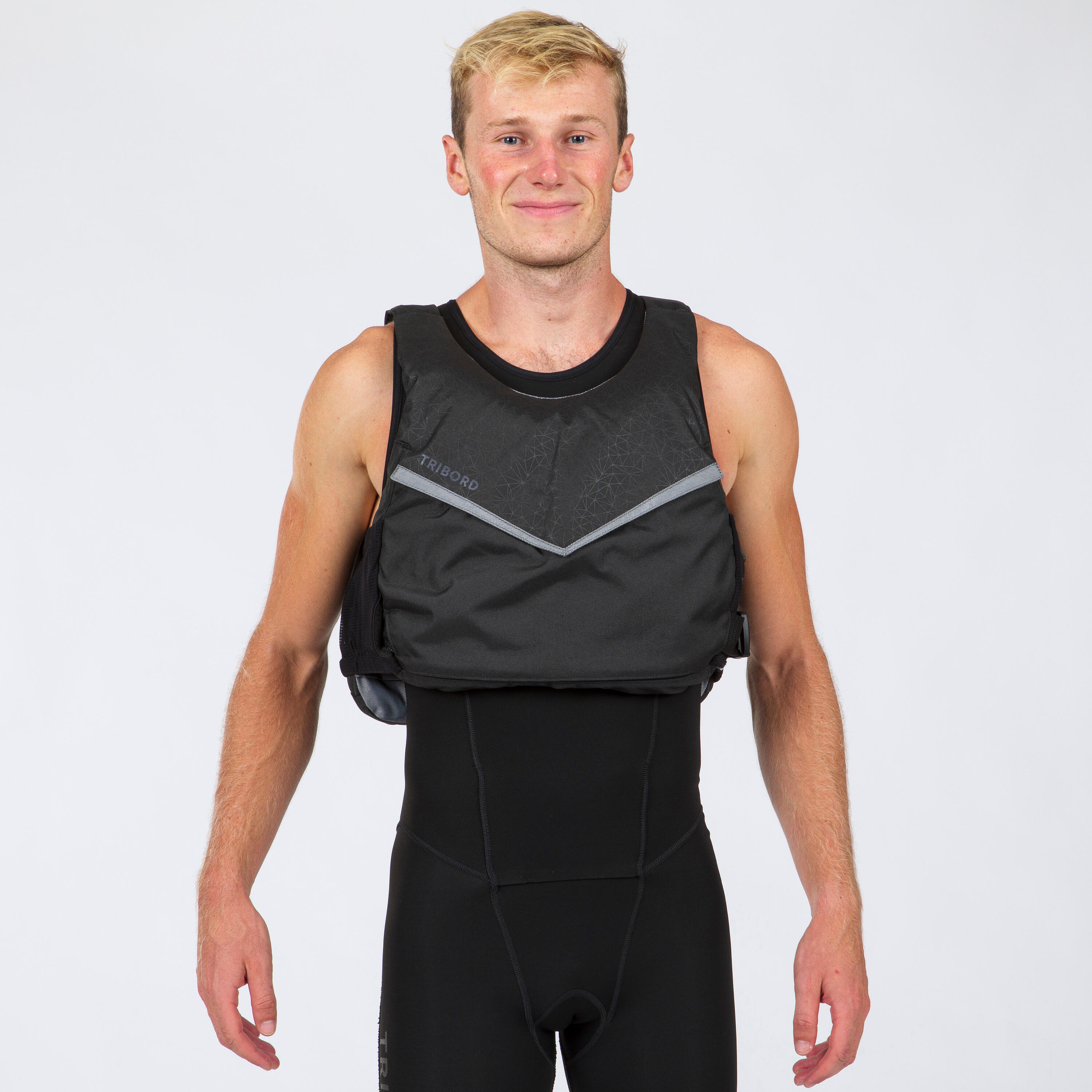 Dinghy sailing buoyancy life vest 500 BA 50 newtons - black