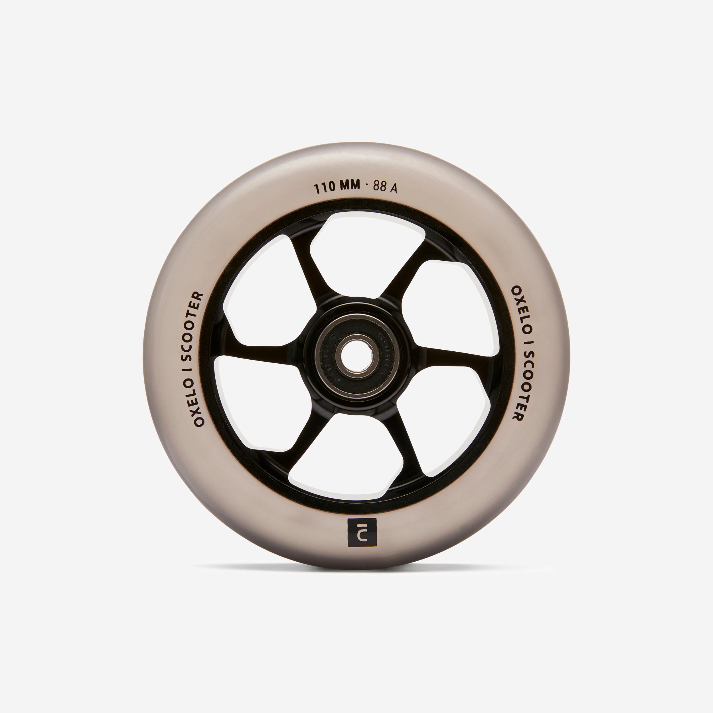 110 mm Aluminium & PU Wheel - Smoky Grey