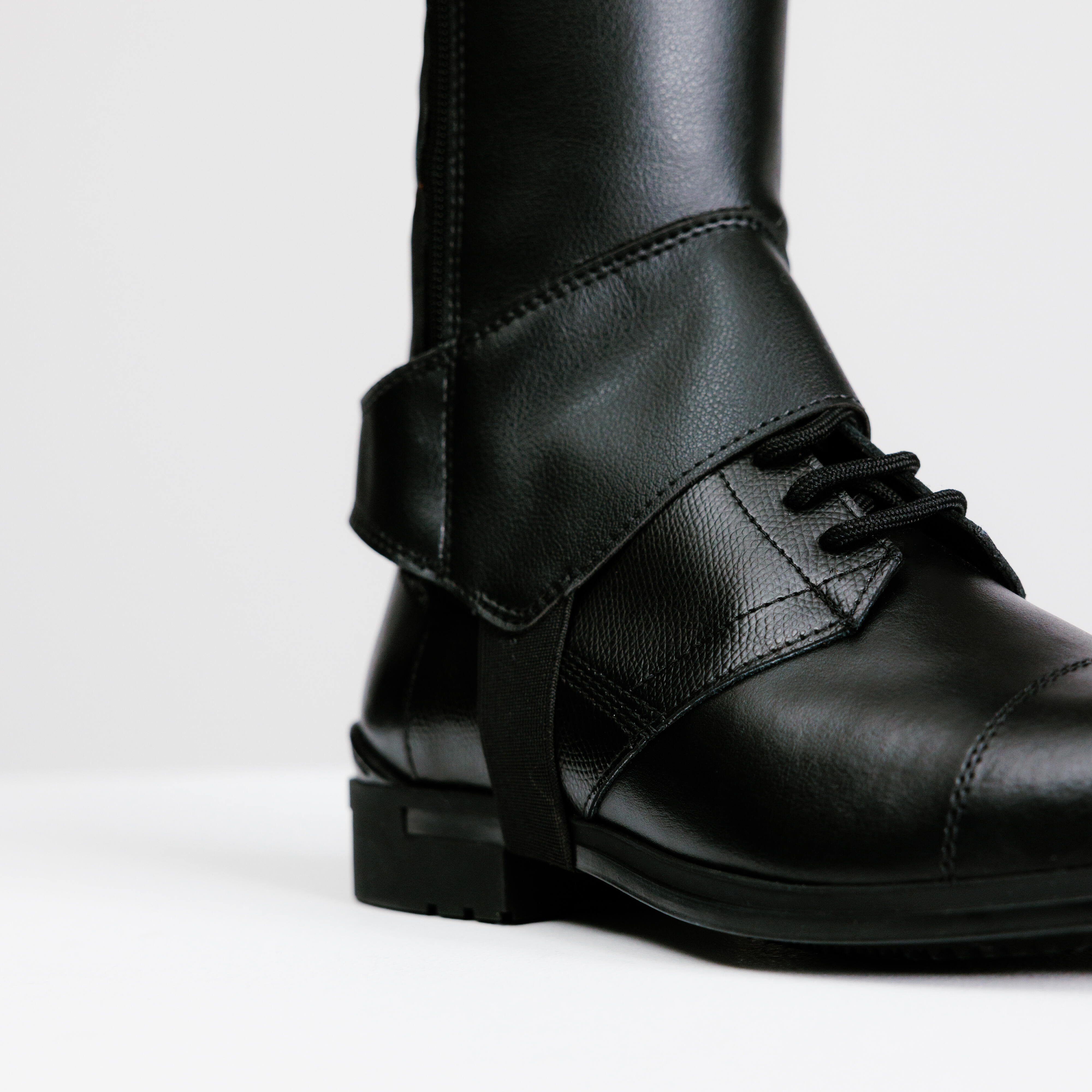 Adult Horse Riding Half Chaps 500 - Black