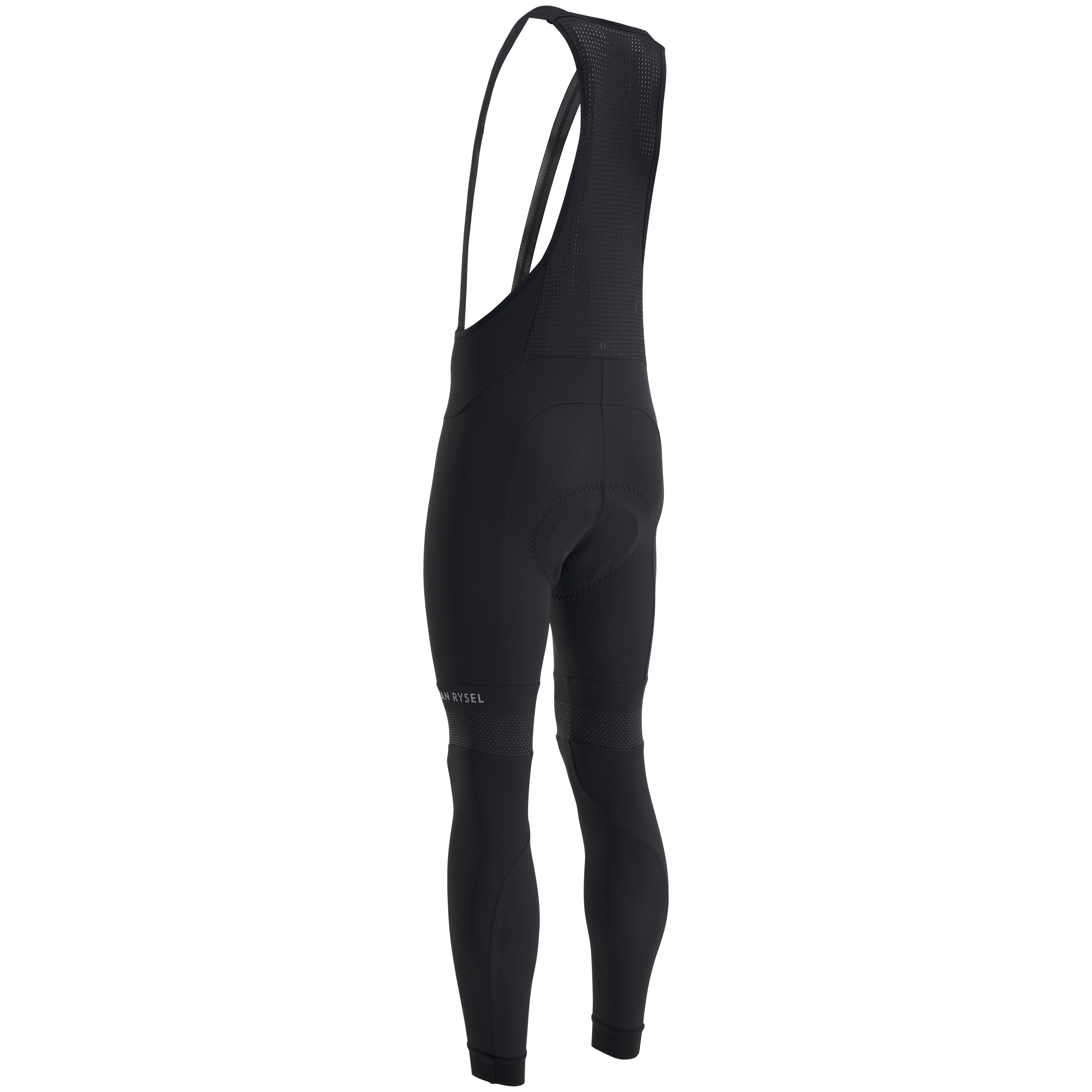 Men's Winter Road Cycling Bib Tights Racer - Black