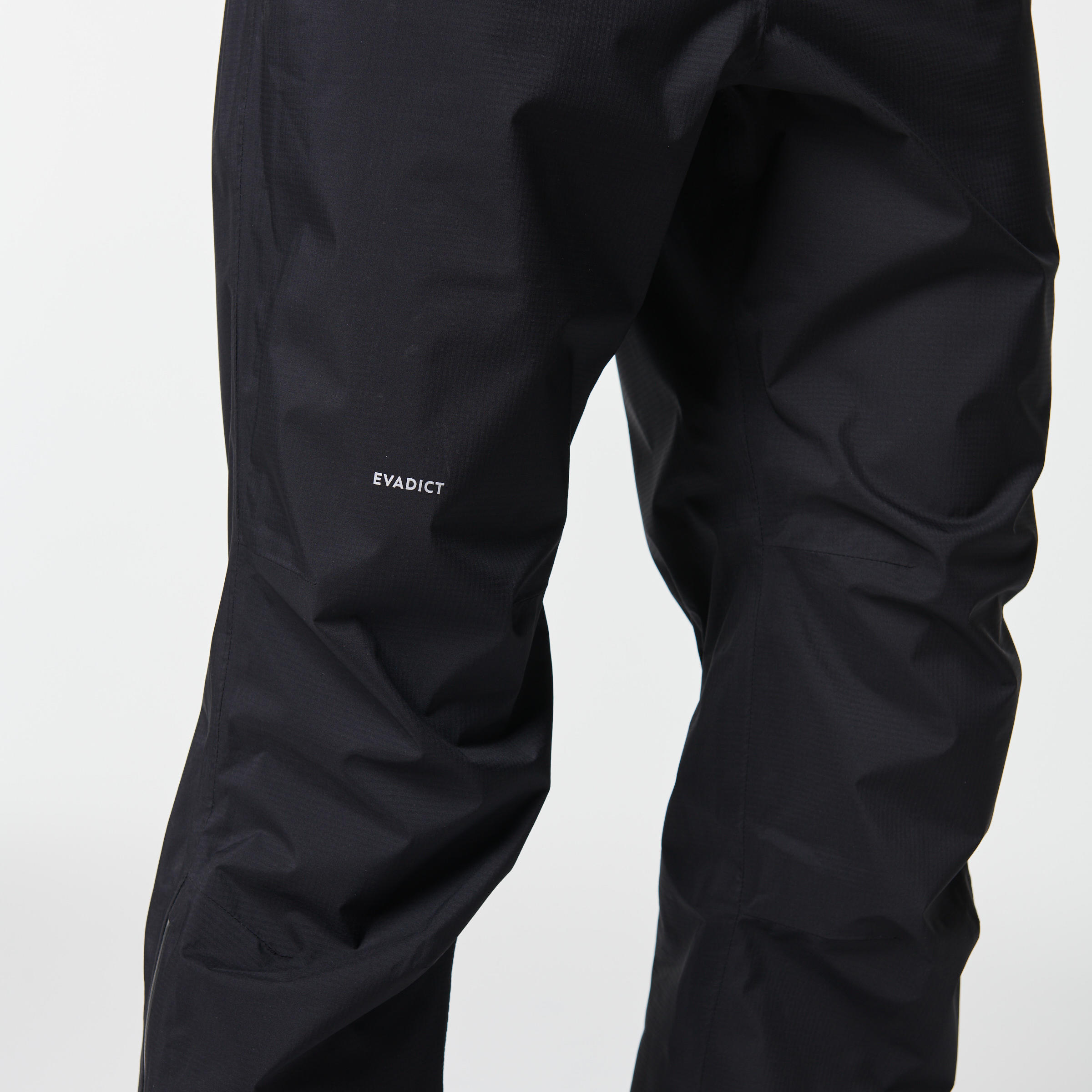 MEN'S TRAIL RUNNING WATERPROOF RAIN TROUSERS - BLACK