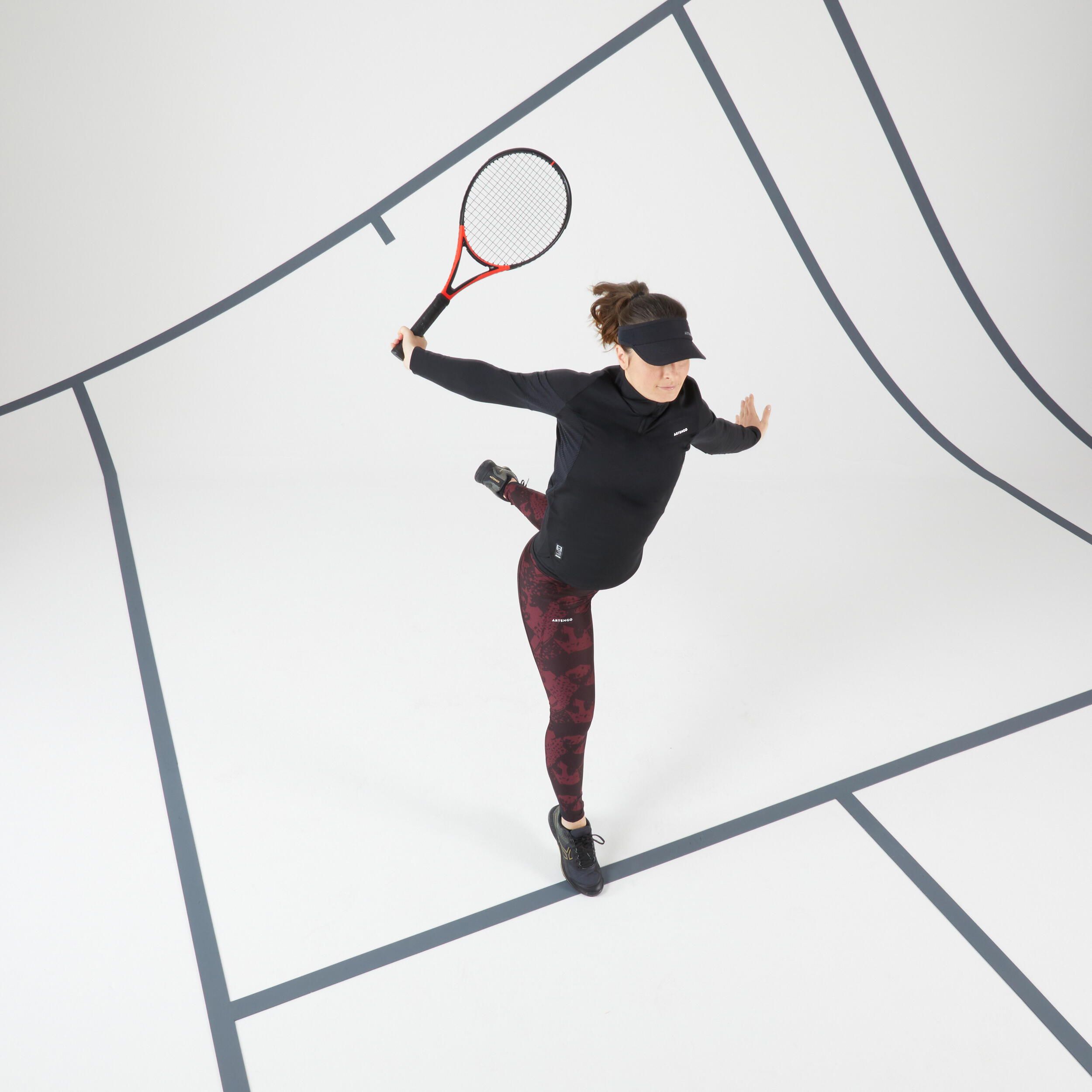 Women's Long-Sleeved Thermal T-Shirt TH 900 - Black