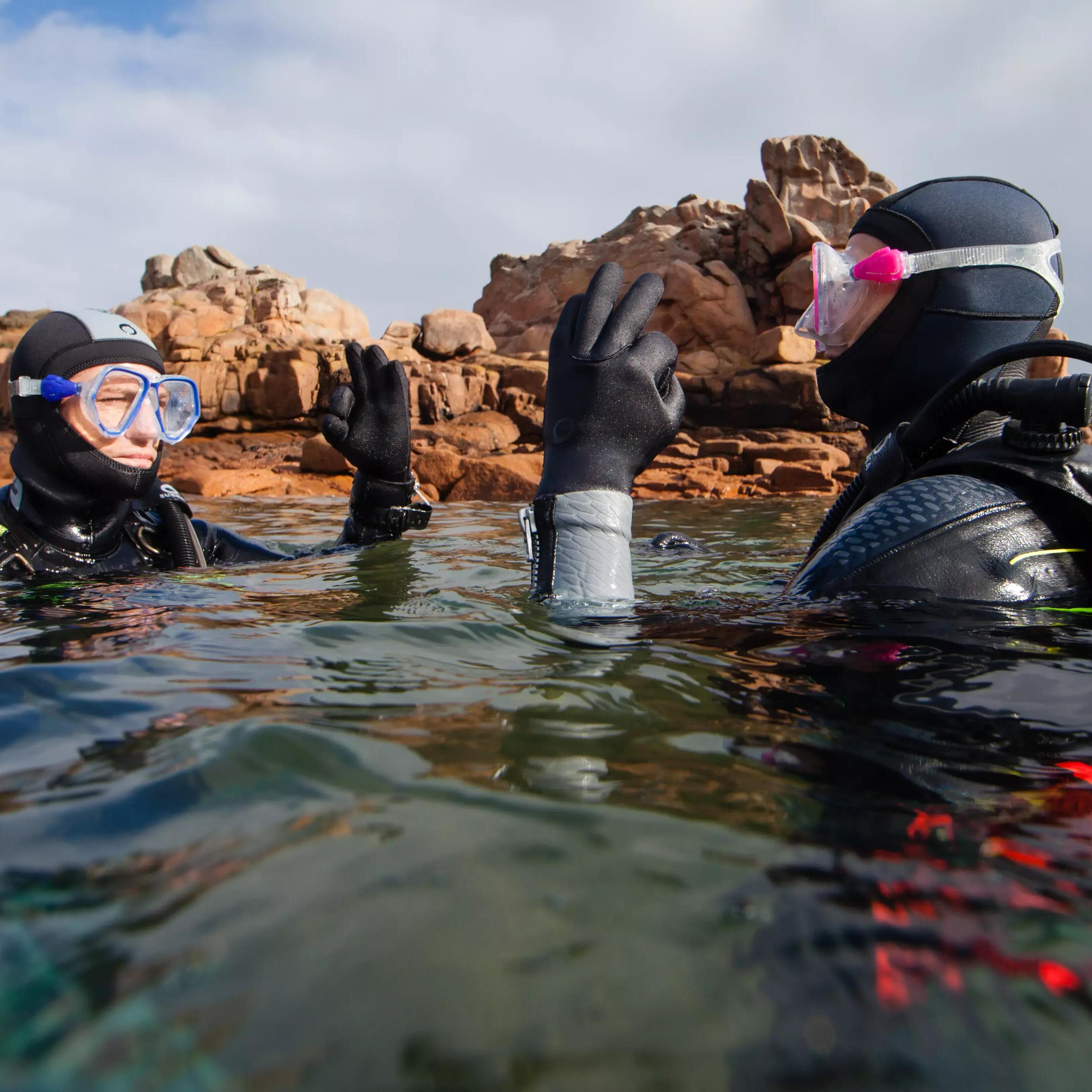 Diving gloves 5 mm neoprene black